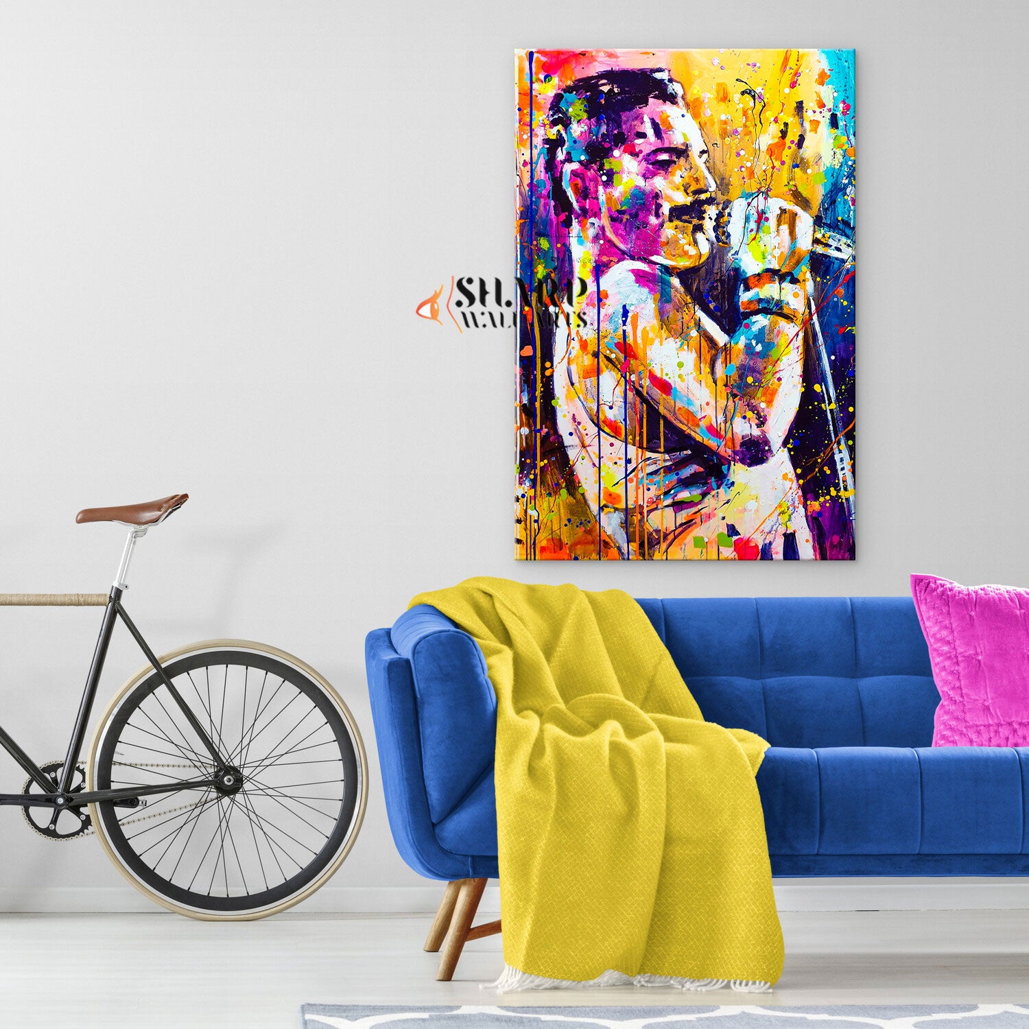 Freddie Mercury Abstract Canvas Wall Art