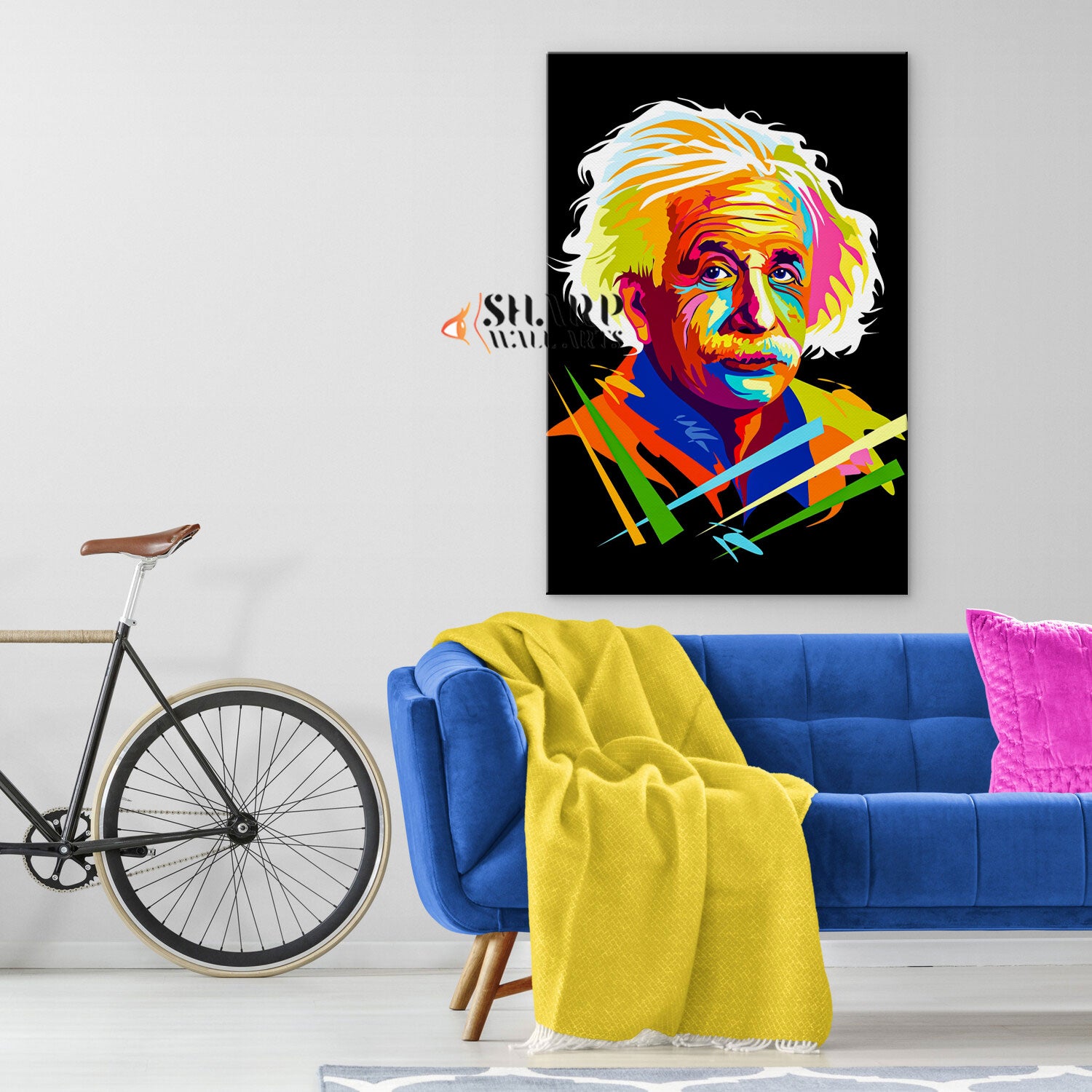 Albert Einstein Abstract Canvas Wall Art
