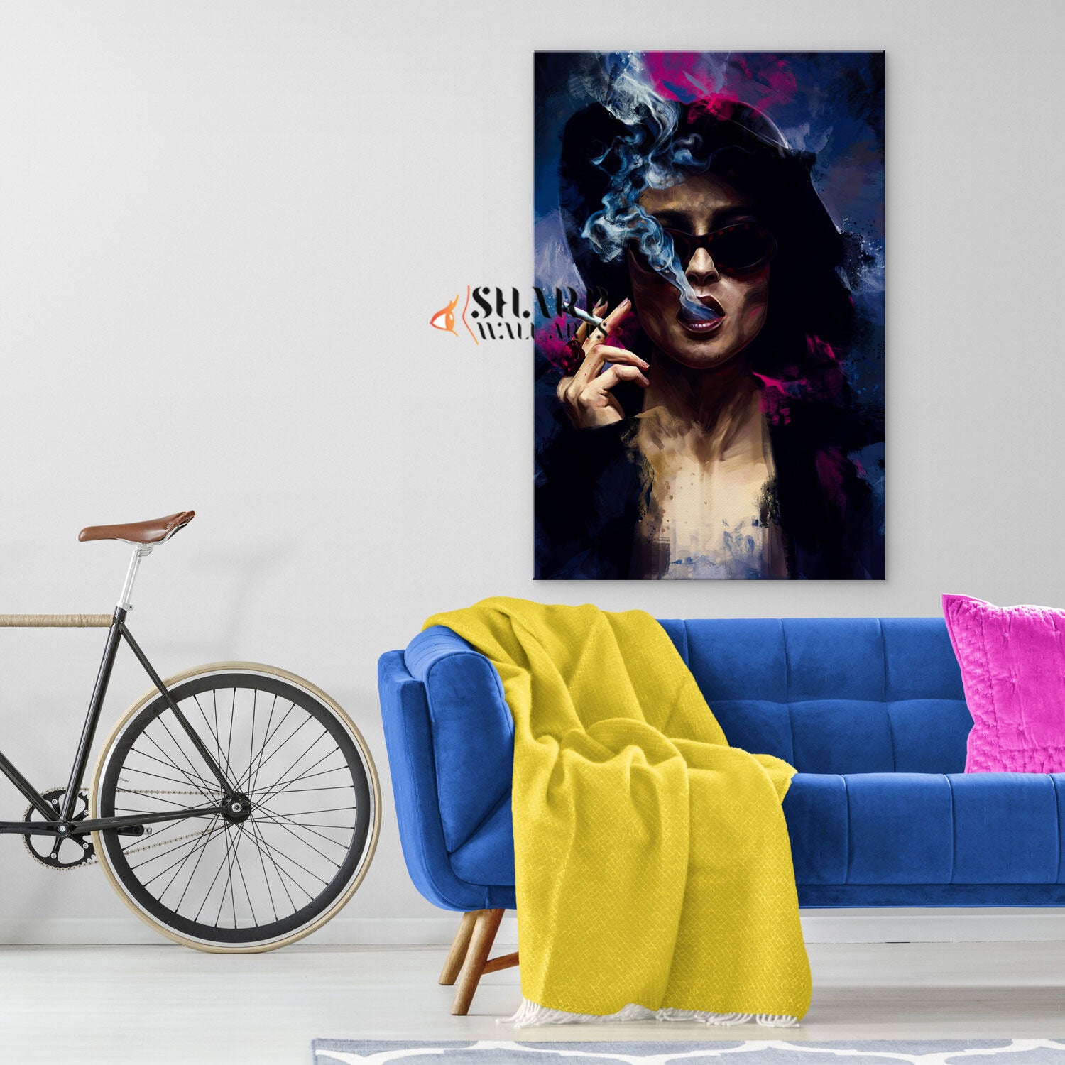 Marla Singer Smoking Wall Art Canvas