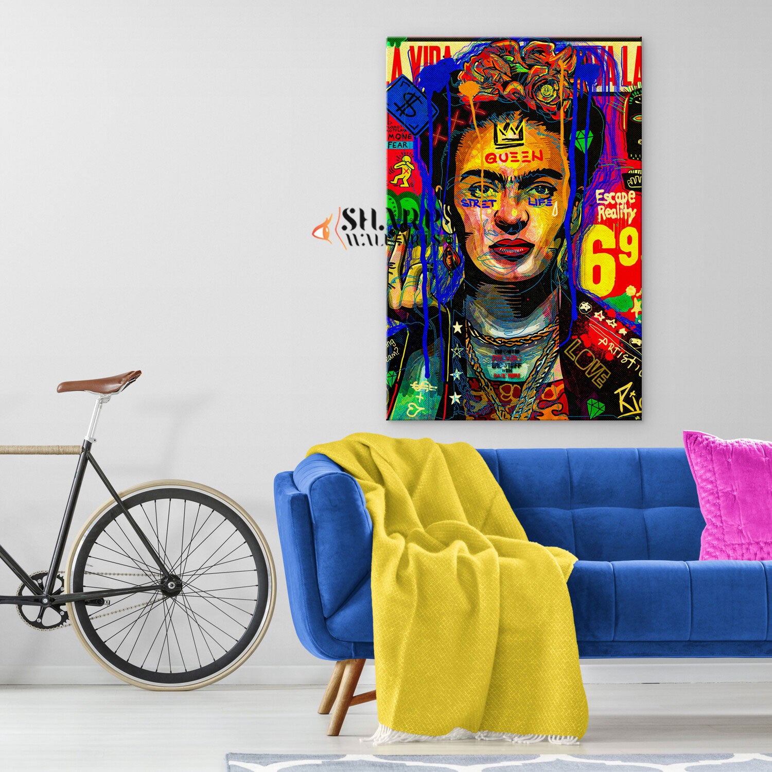 Frida Kahlo Queen Wall Art Canvas