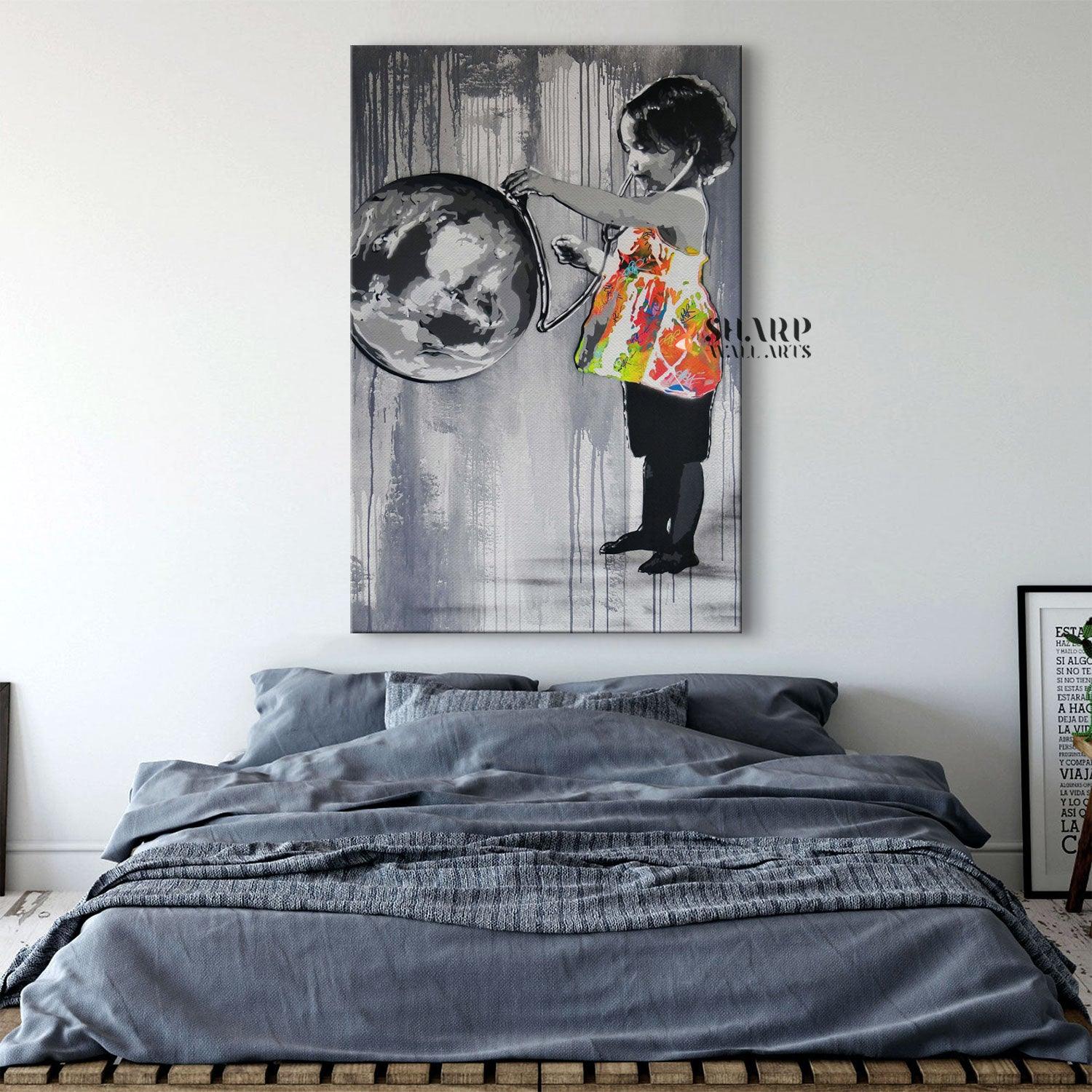 Save My World Wall Art Canvas Print - SharpWallArts