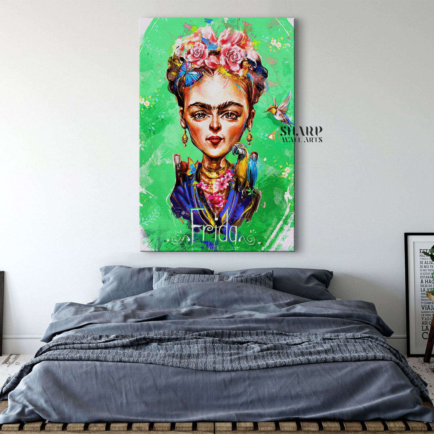 Frida Kahlo Caricatura Canvas Wall Art