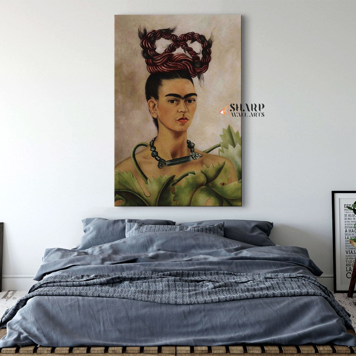 Frida Kahlo Self Portrait With A Scythe Canvas Wall Art