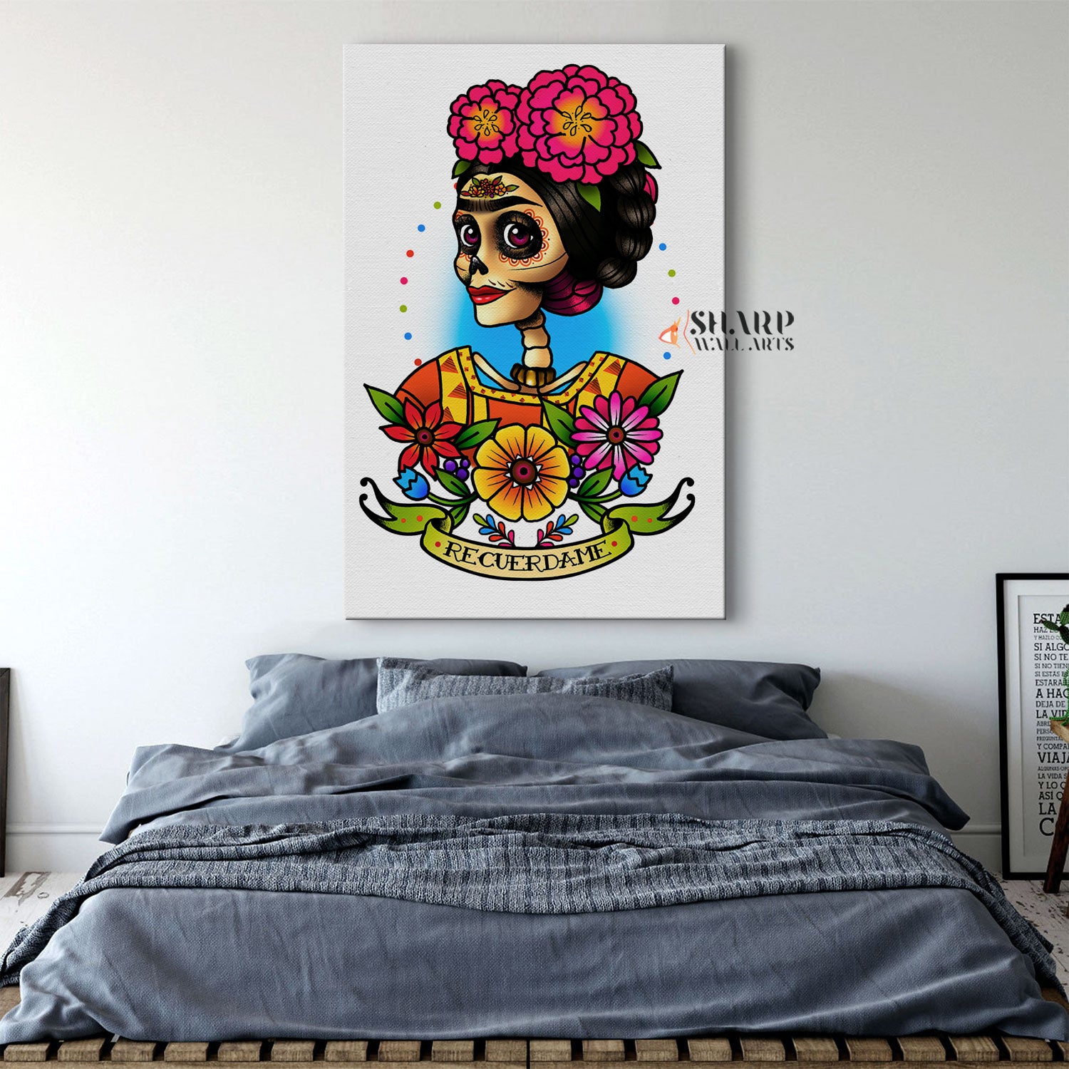 Frida Kahlo Recuerdame Canvas Wall Art