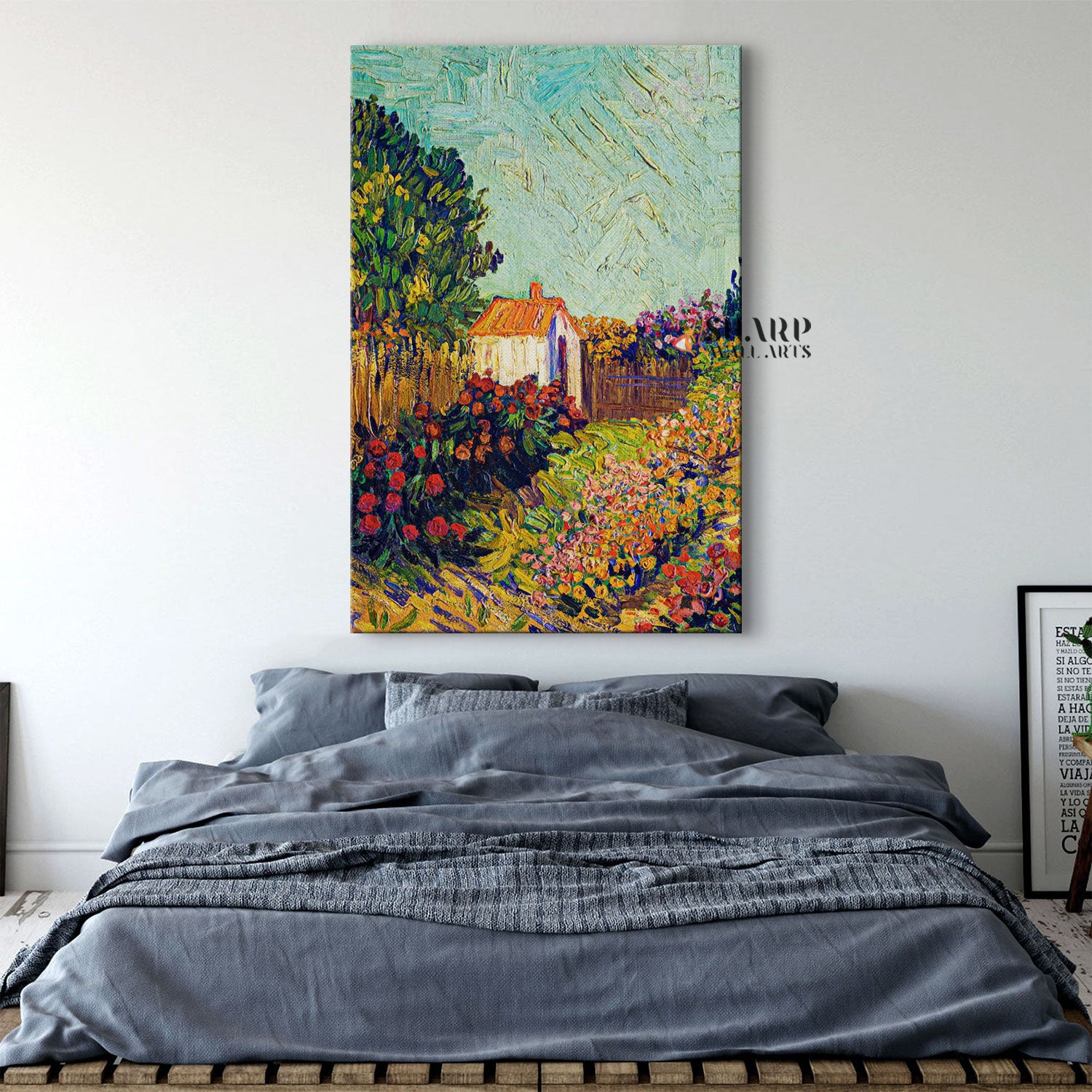 Vincent van Gogh Garden Scene Canvas Wall Art