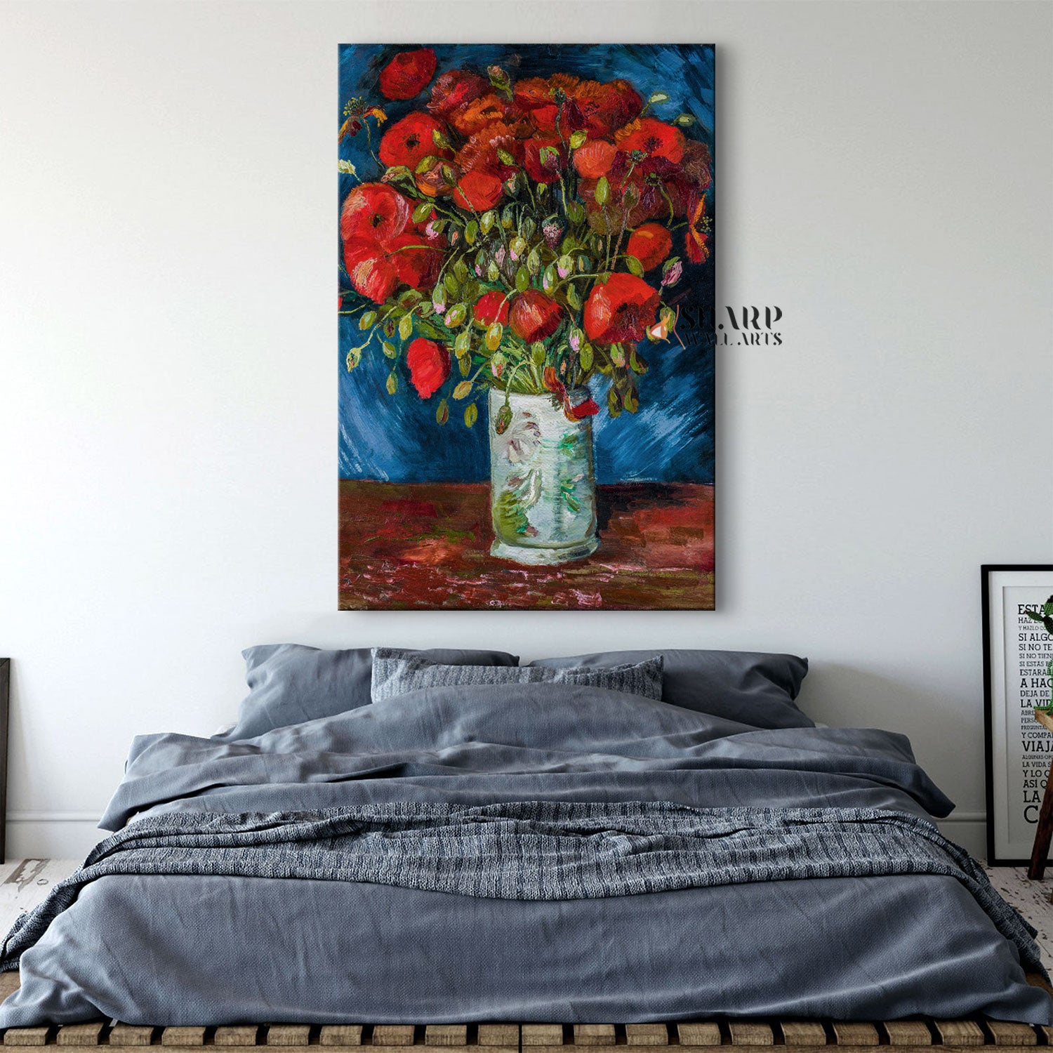 Vincent Van Gogh Vase With Poppies Canvas Wall Art
