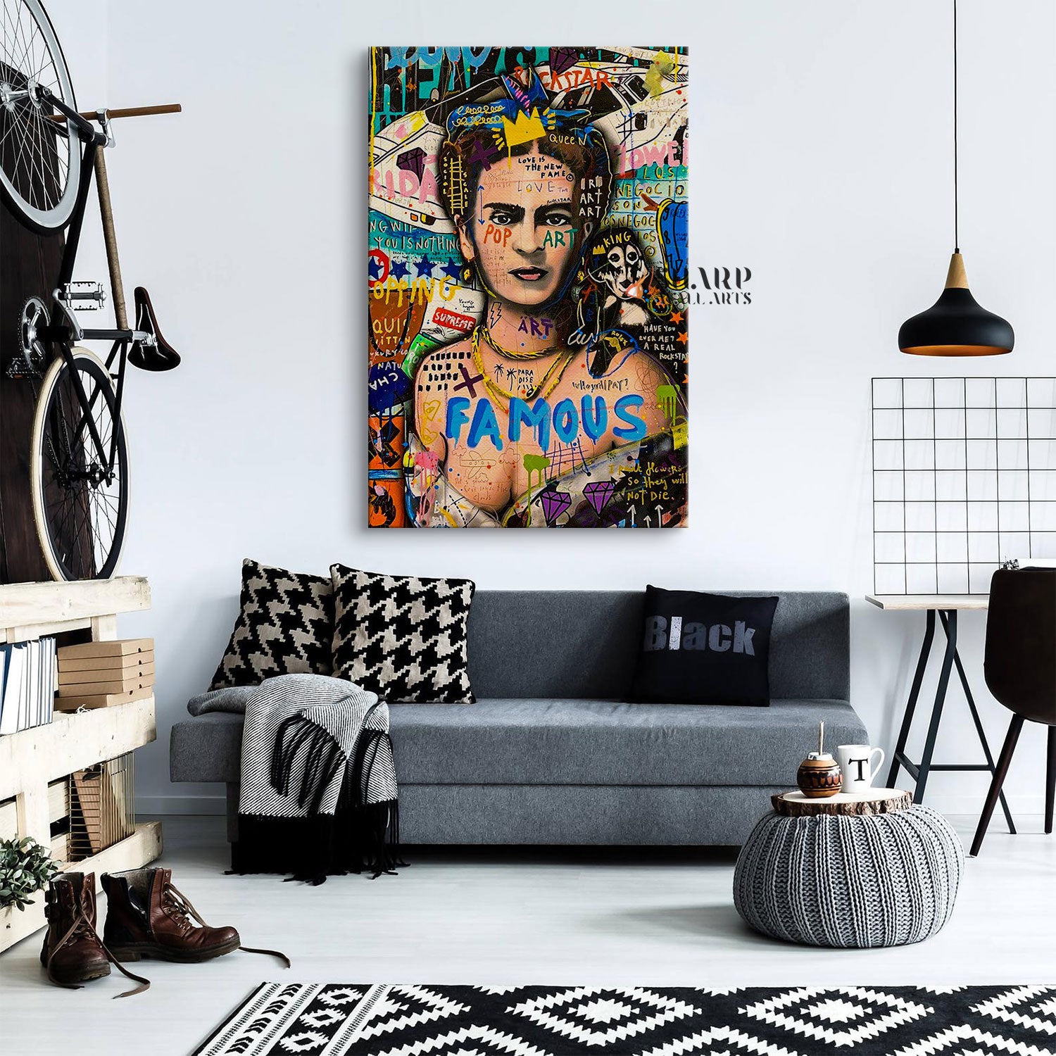 Frida Kahlo Famous Pop Art Canvas