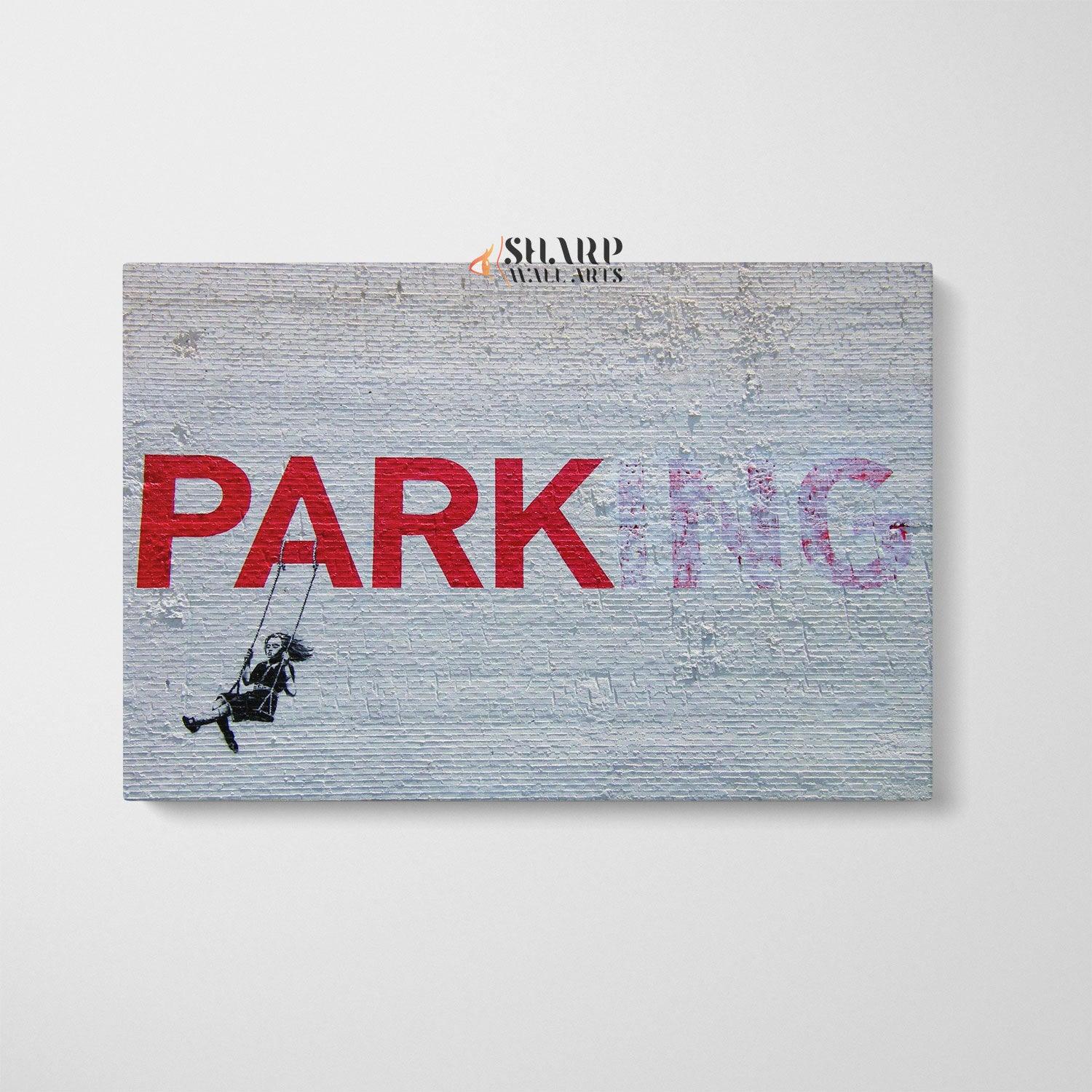 Banksy - Parking Wall Art Canvas - SharpWallArts