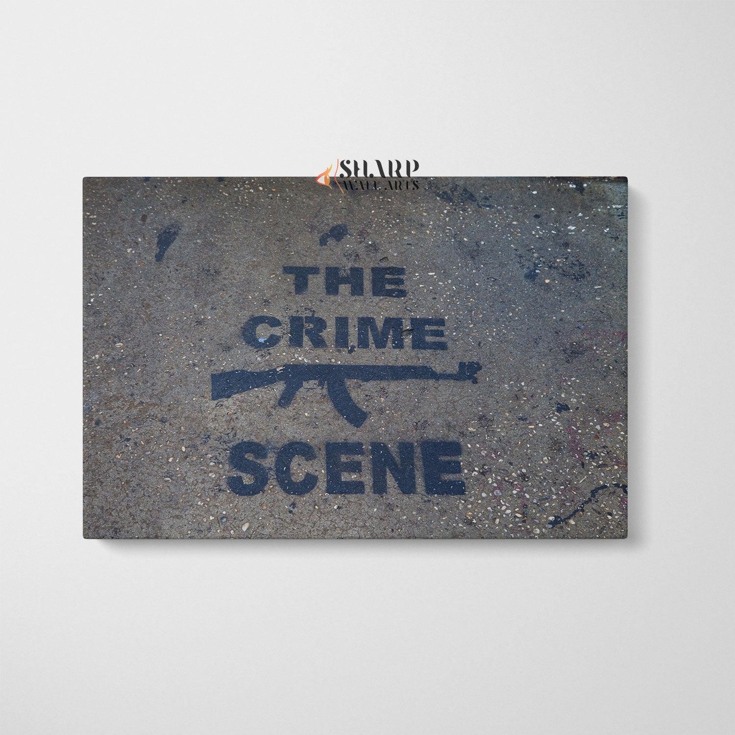 Banksy Wall Art - The Crime Scene - SharpWallArts