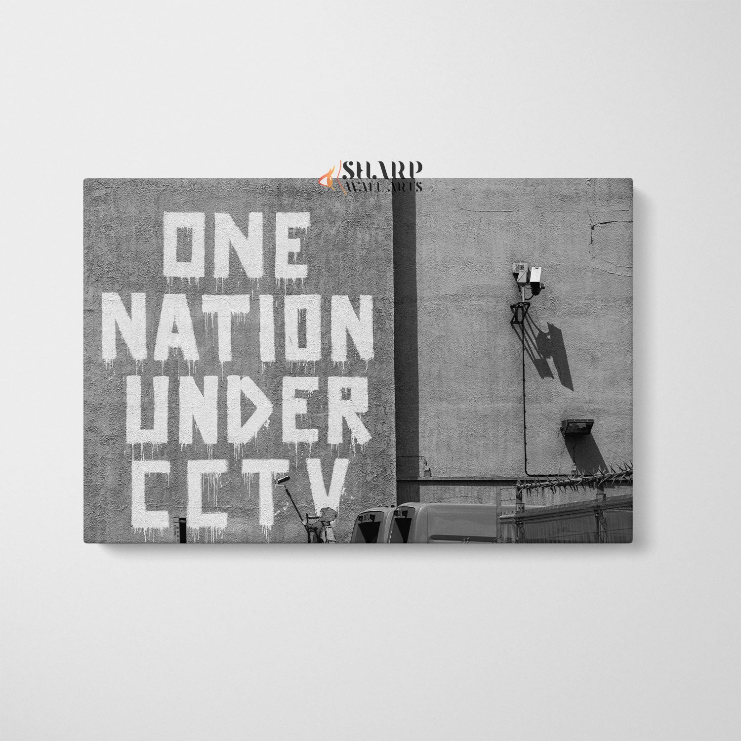 Banksy One Nation Under CCTV Canvas Wall Art