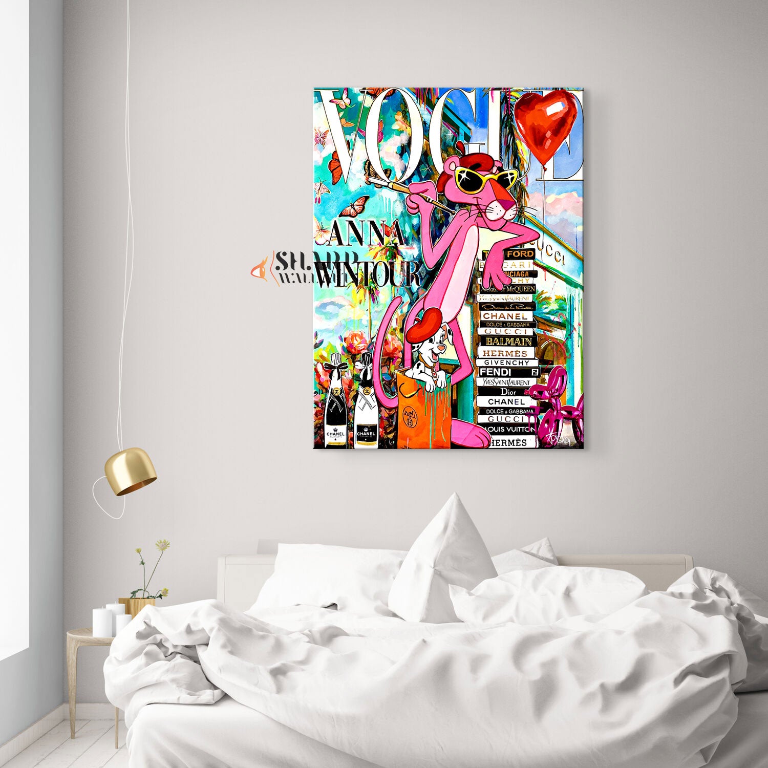 Fancy Vogue Panther Canvas Wall Art