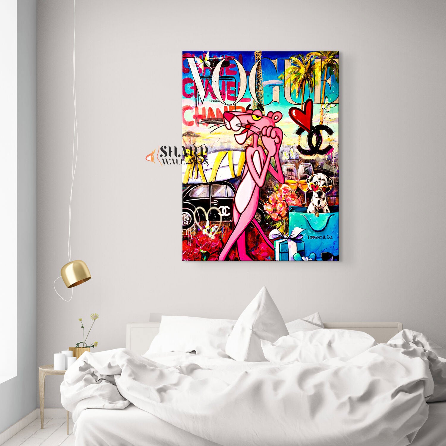 The Panther Loves Vogue Canvas Wall Art