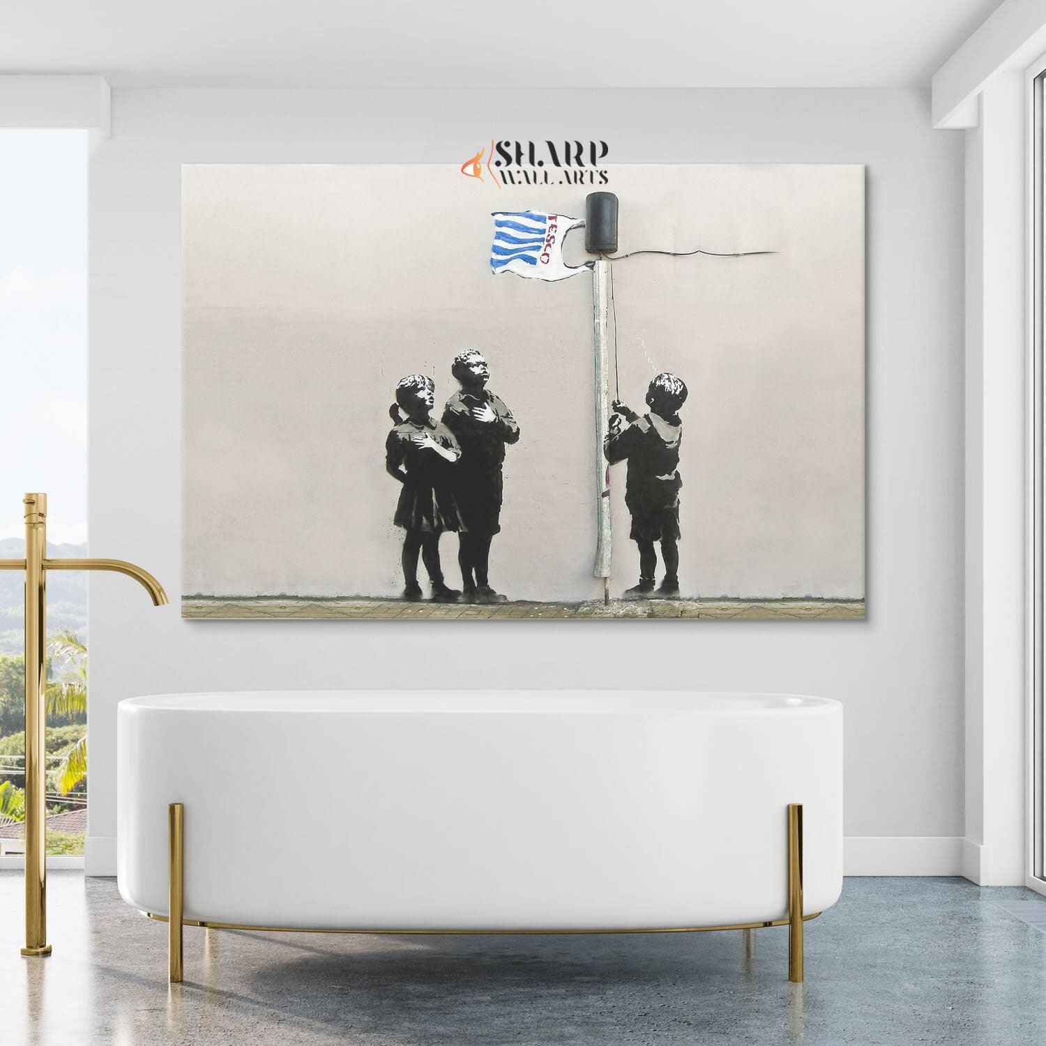 Banksy - Very Little Helps Wall Art Canvas - SharpWallArts