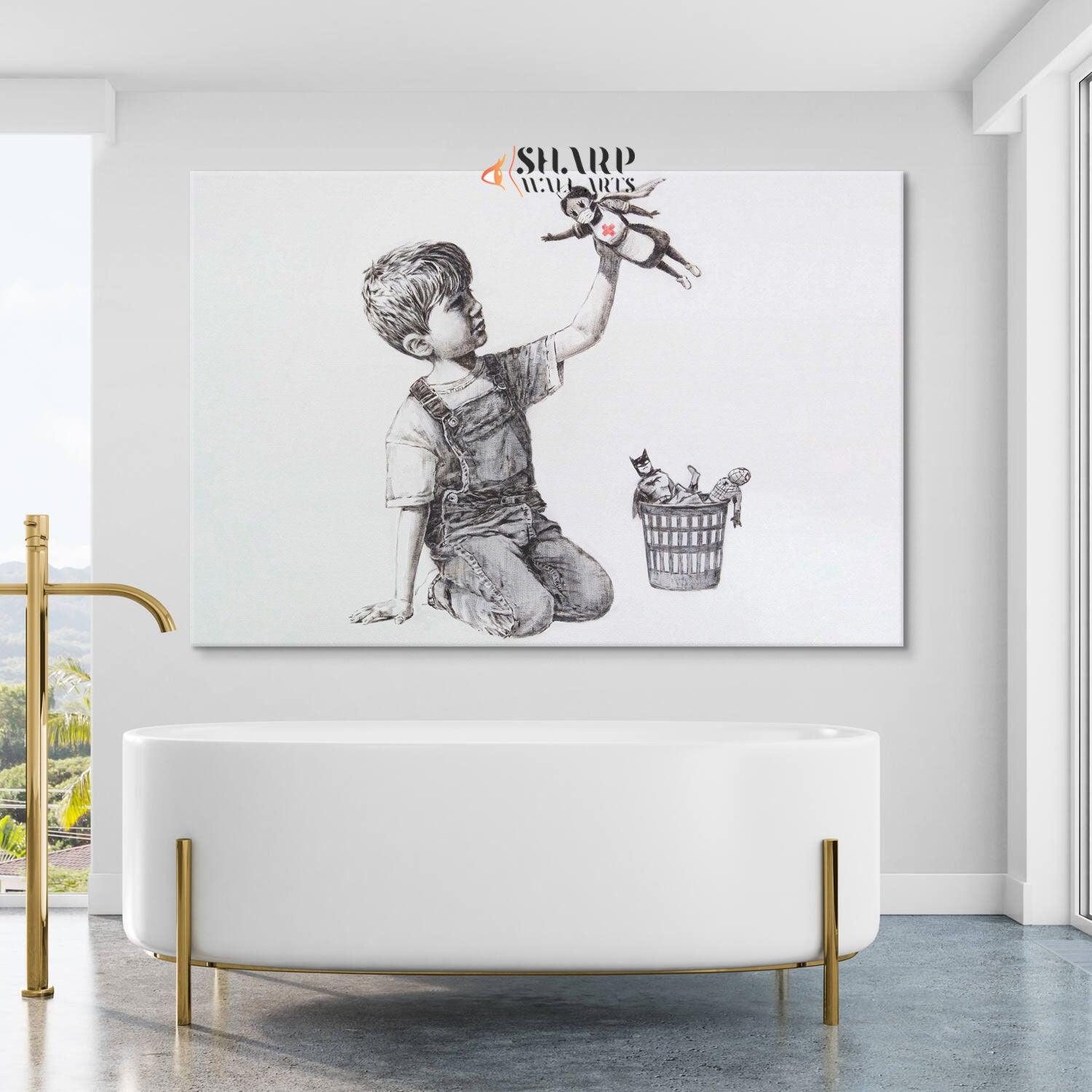 Banksy Game Changer Super Nurse Hospital Famous Canvas Print Wall Décor Banksy Game Changer Super Nurse Hospital Famous Canvas Print Wall Décor
