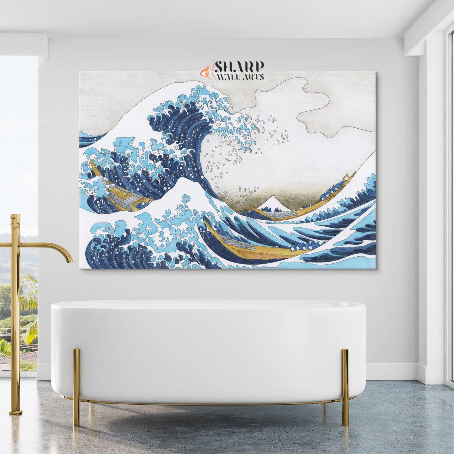Katsushika Hokusai - The Great Wave Of Kanagawa Wall Art - SharpWallArts