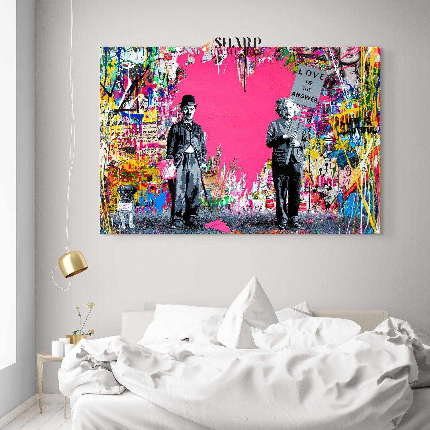 Poster Banksy Love Is Answer – Affiche Street Art 300g – Fabriqué En France – 30x40cm (sans Cadre)