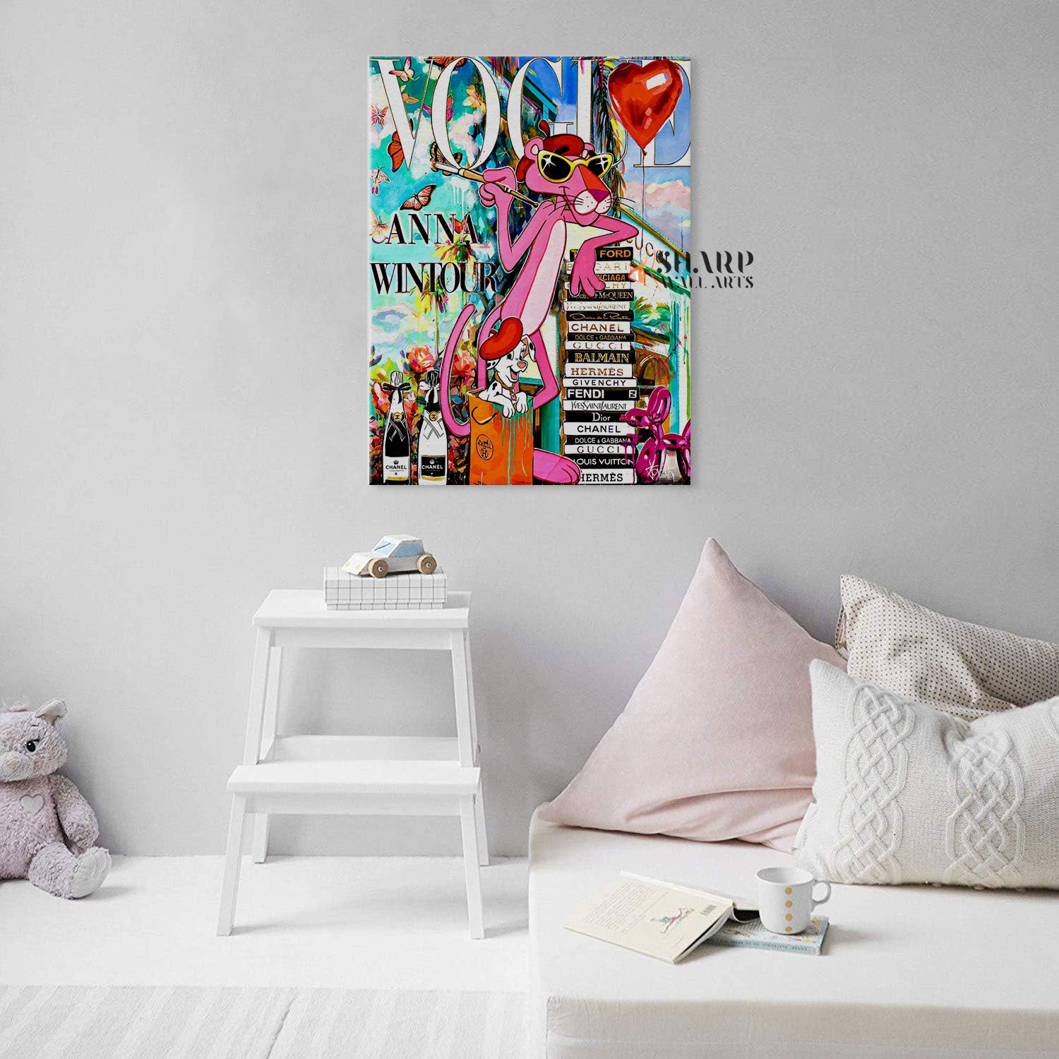 Fancy Vogue Panther Canvas Wall Art