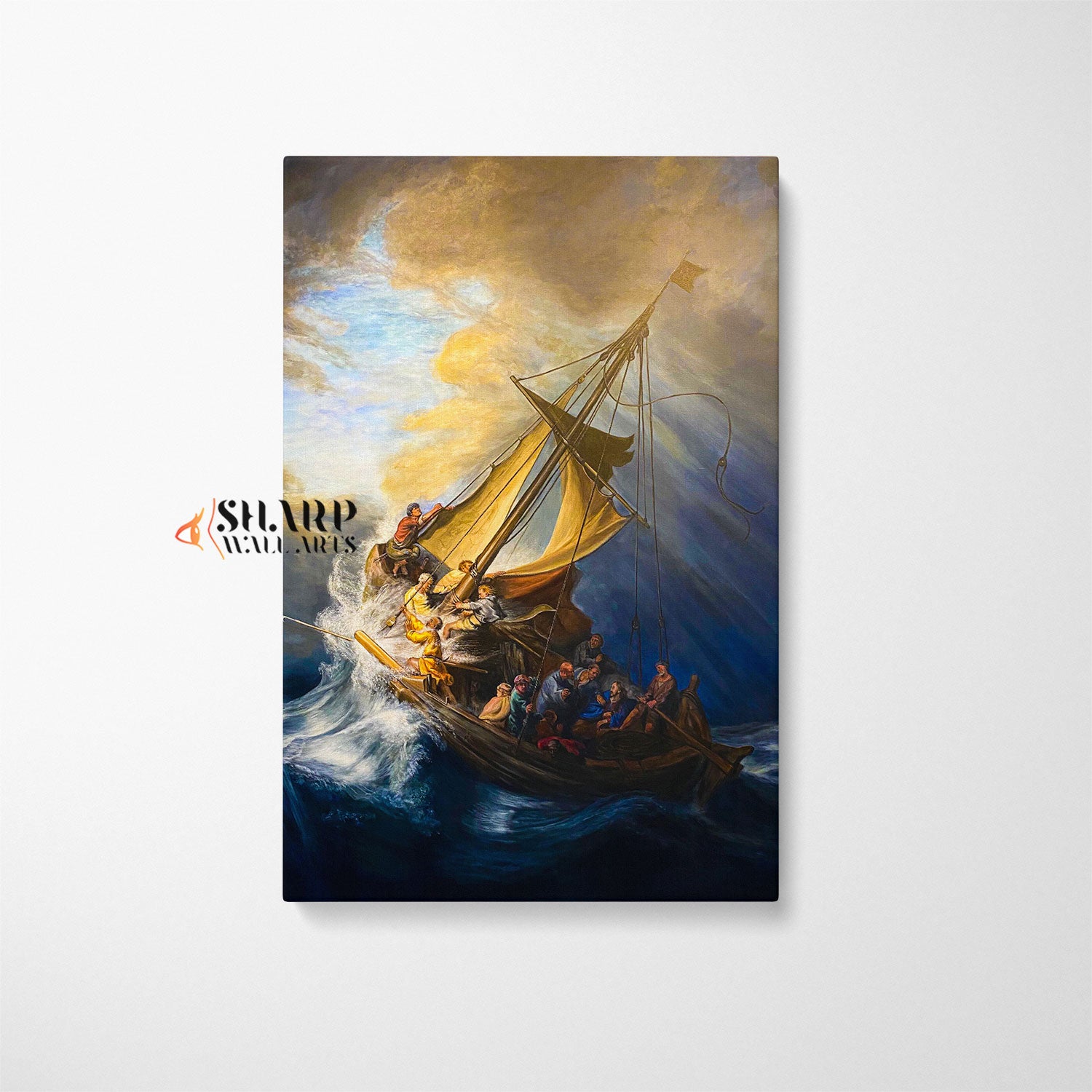 Storm On The Sea Of Galilee Canvas Wall Art