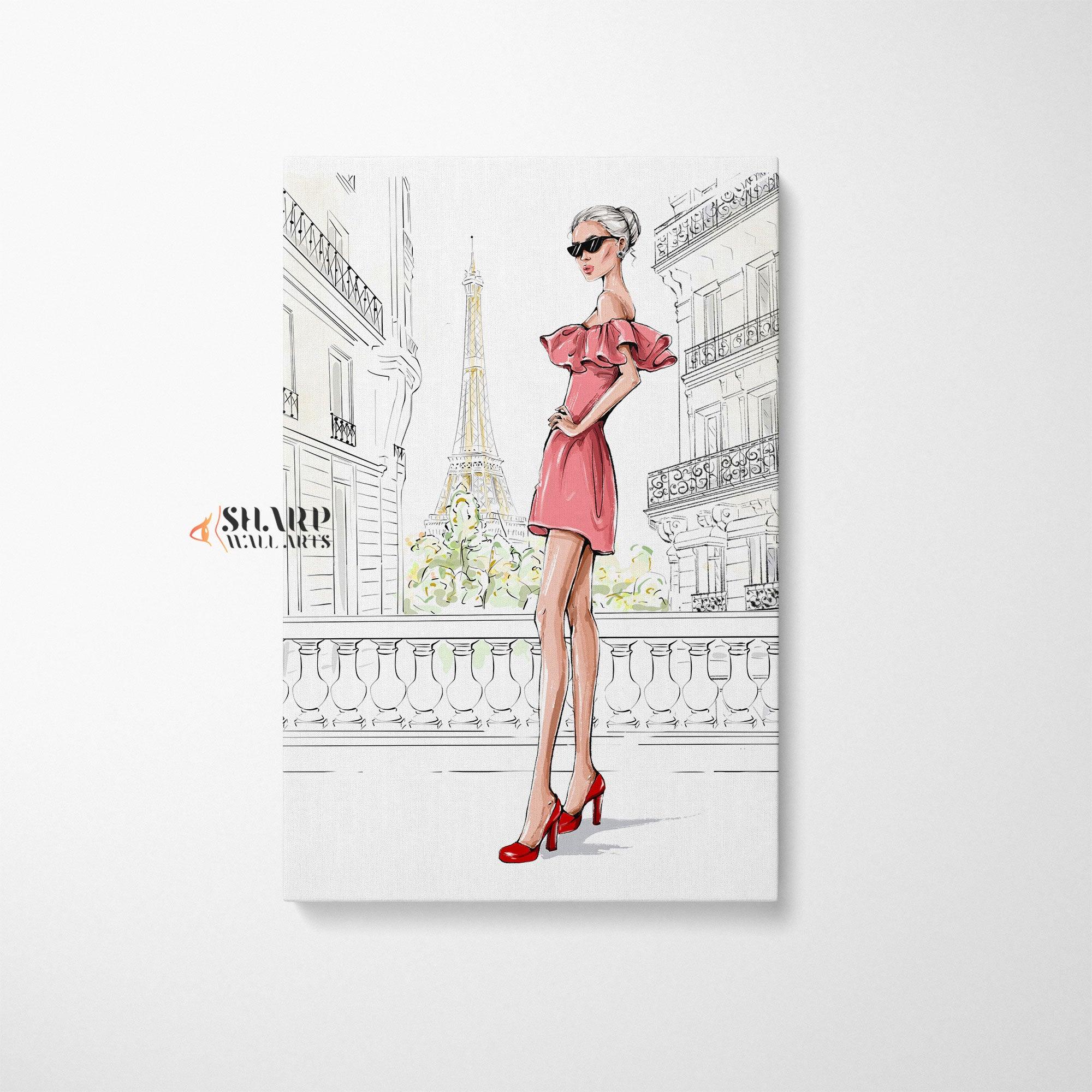 Paris Fashion - Wall Art Canvas - SharpWallArts