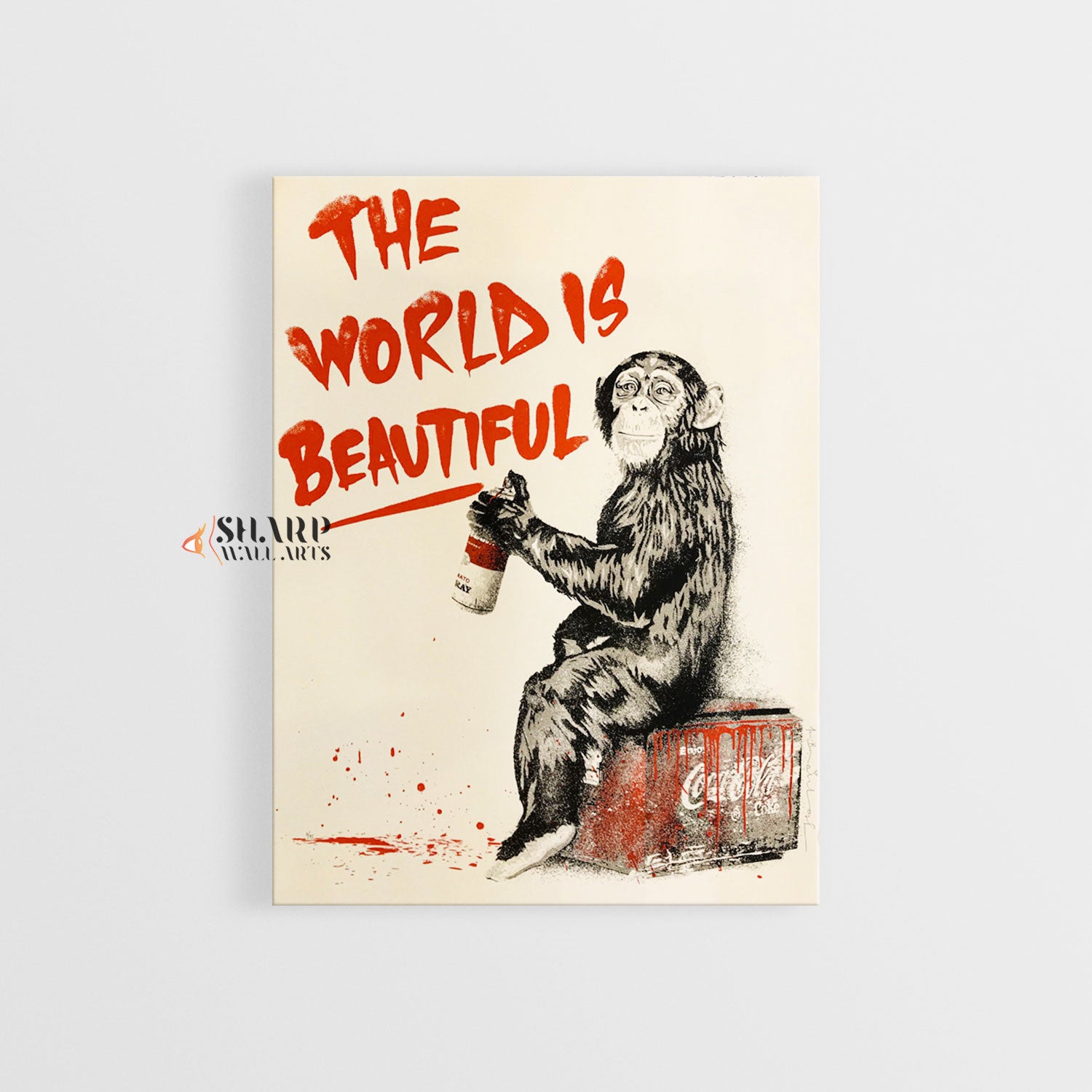 Banksy The World Is Beautiful Canvas Wall Art