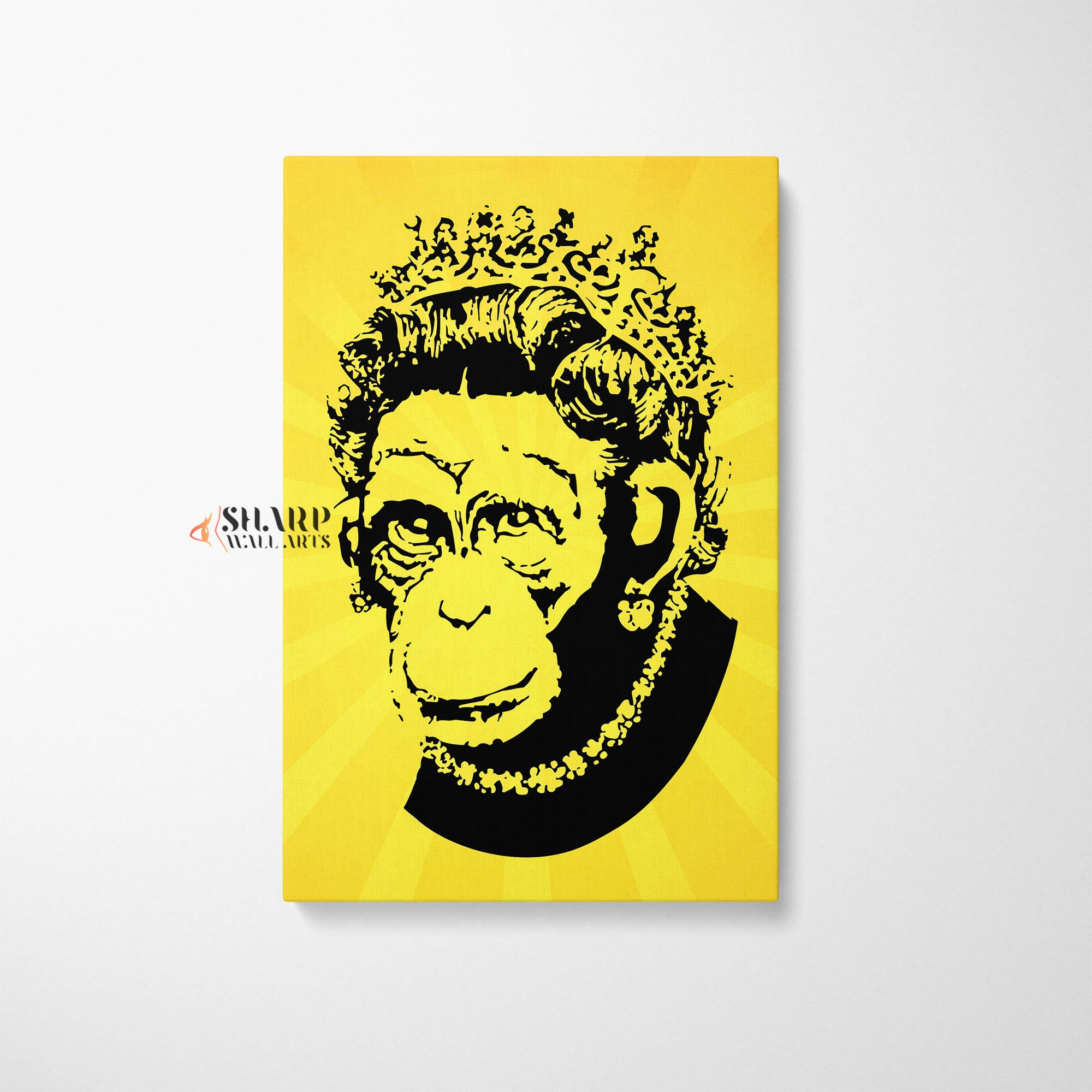 Banksy Monkey Queen Canvas Wall Art