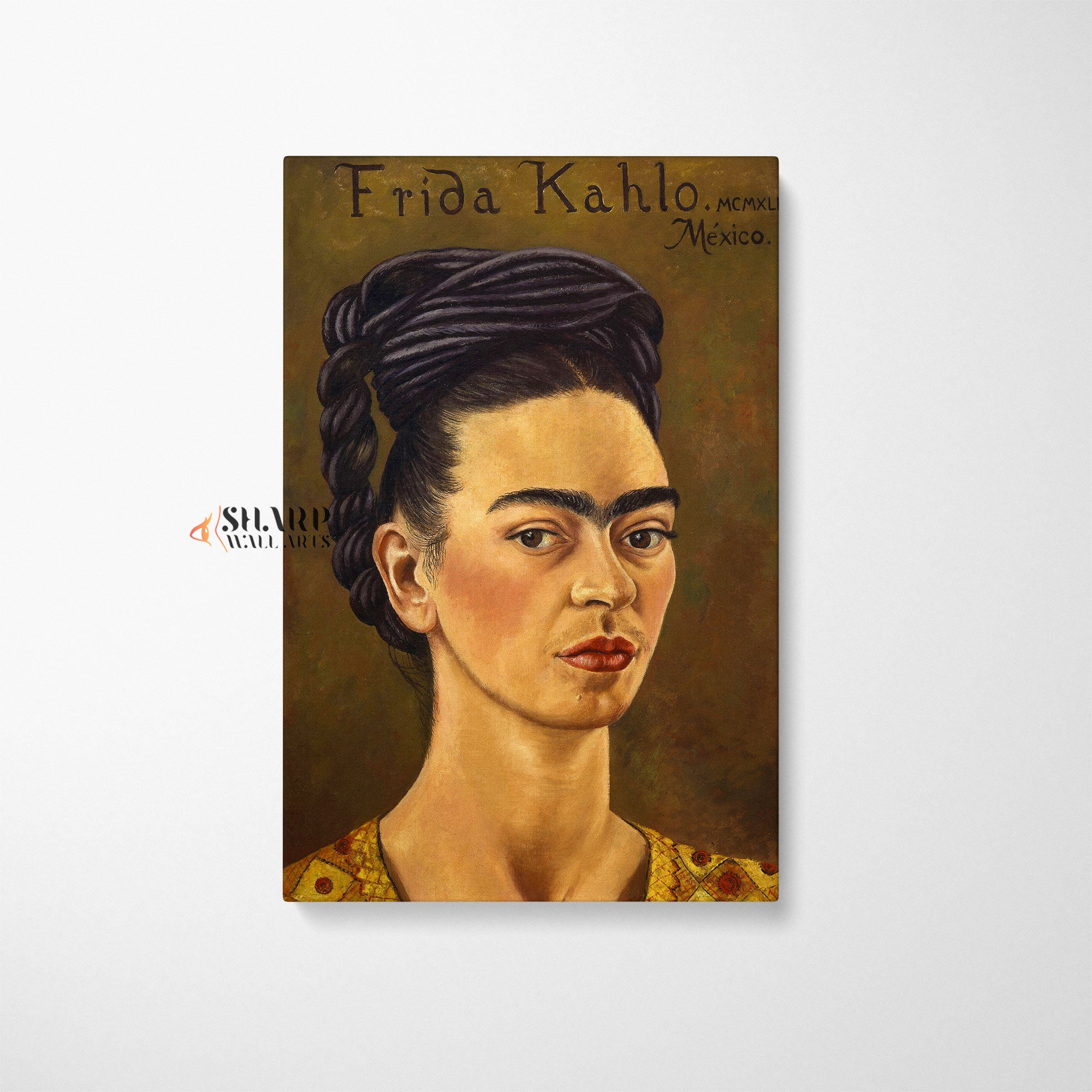 Frida Kahlo Self Portrait Canvas Wall Art