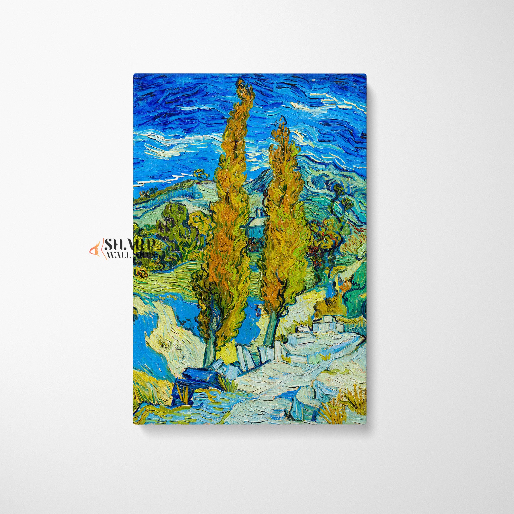 Vincent van Gogh Two Poplars Canvas Wall Art