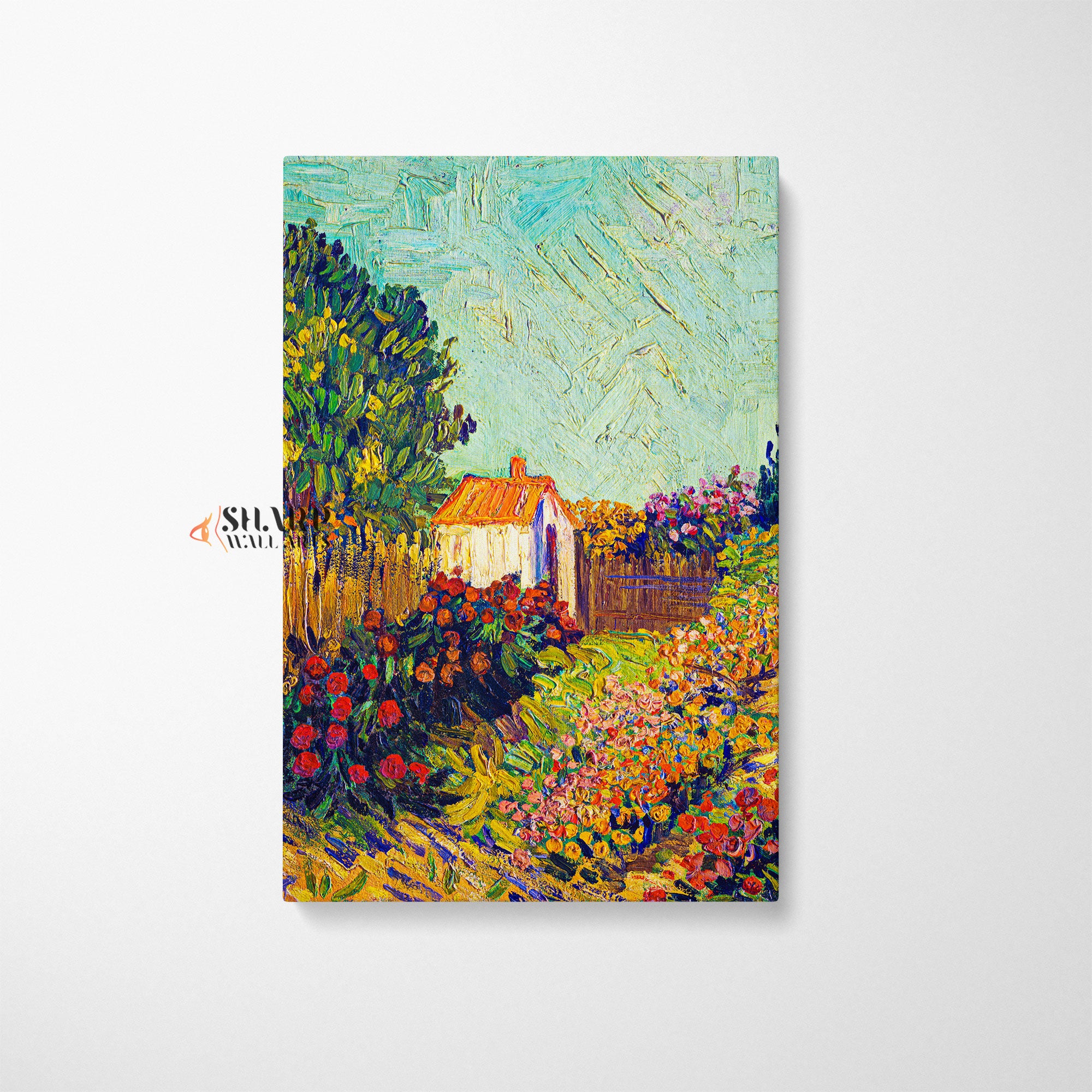 Vincent van Gogh Garden Scene Canvas Wall Art