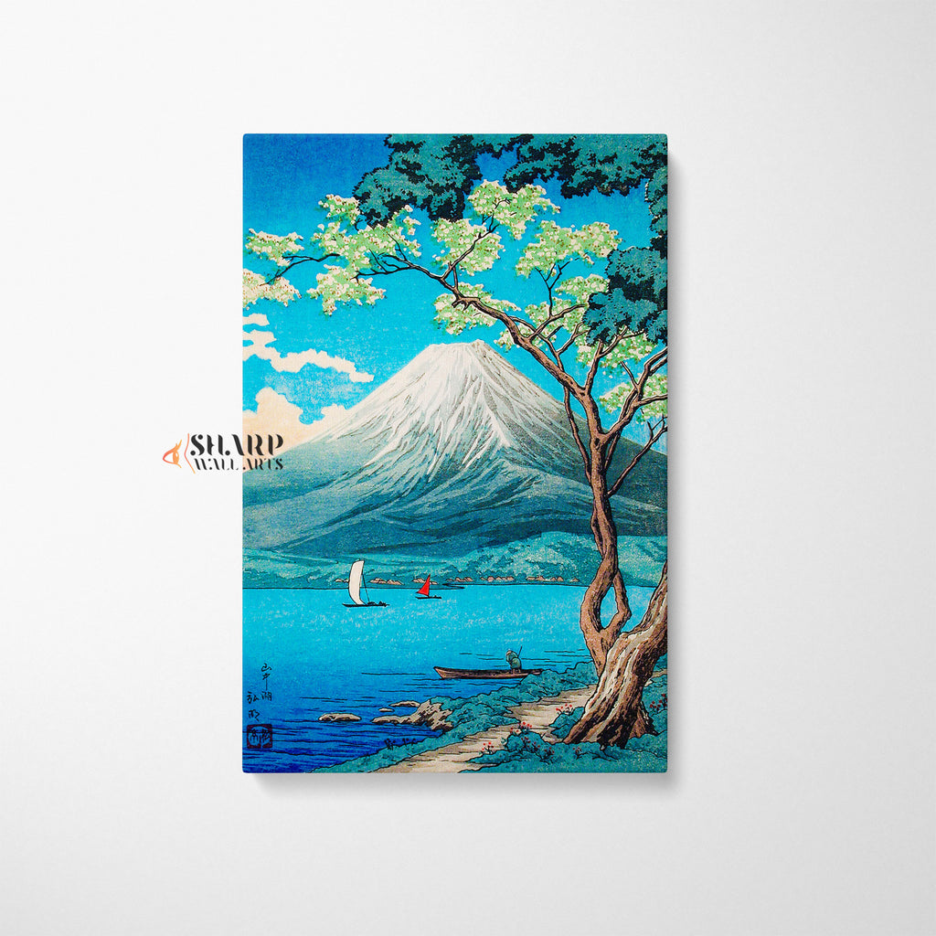 Takahashi Hiroaki Mount Fuji From Lake Yamanaka Canvas Wall Art