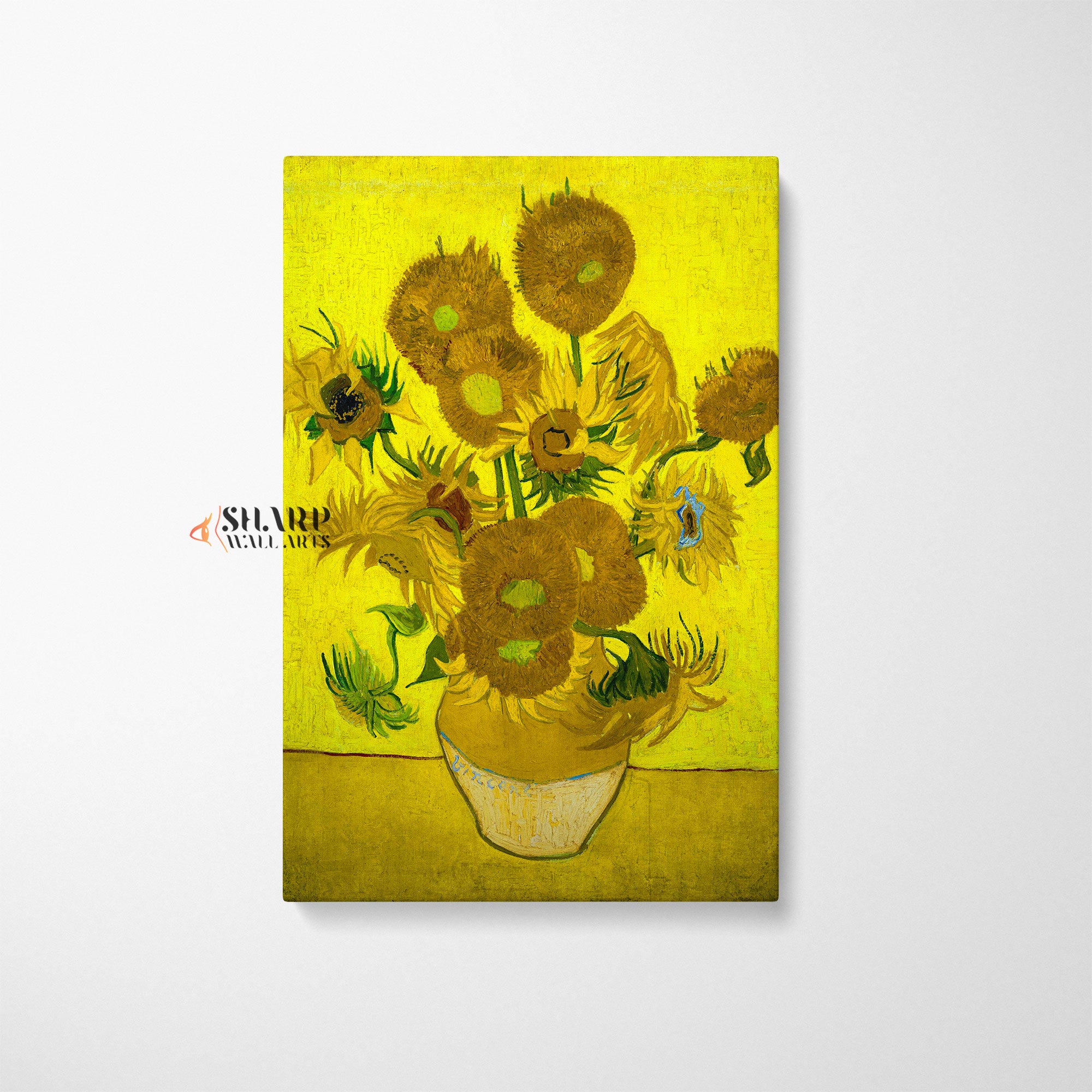 Vincent van Gogh Vase With Fifteen Sunflowers Canvas Wall Art
