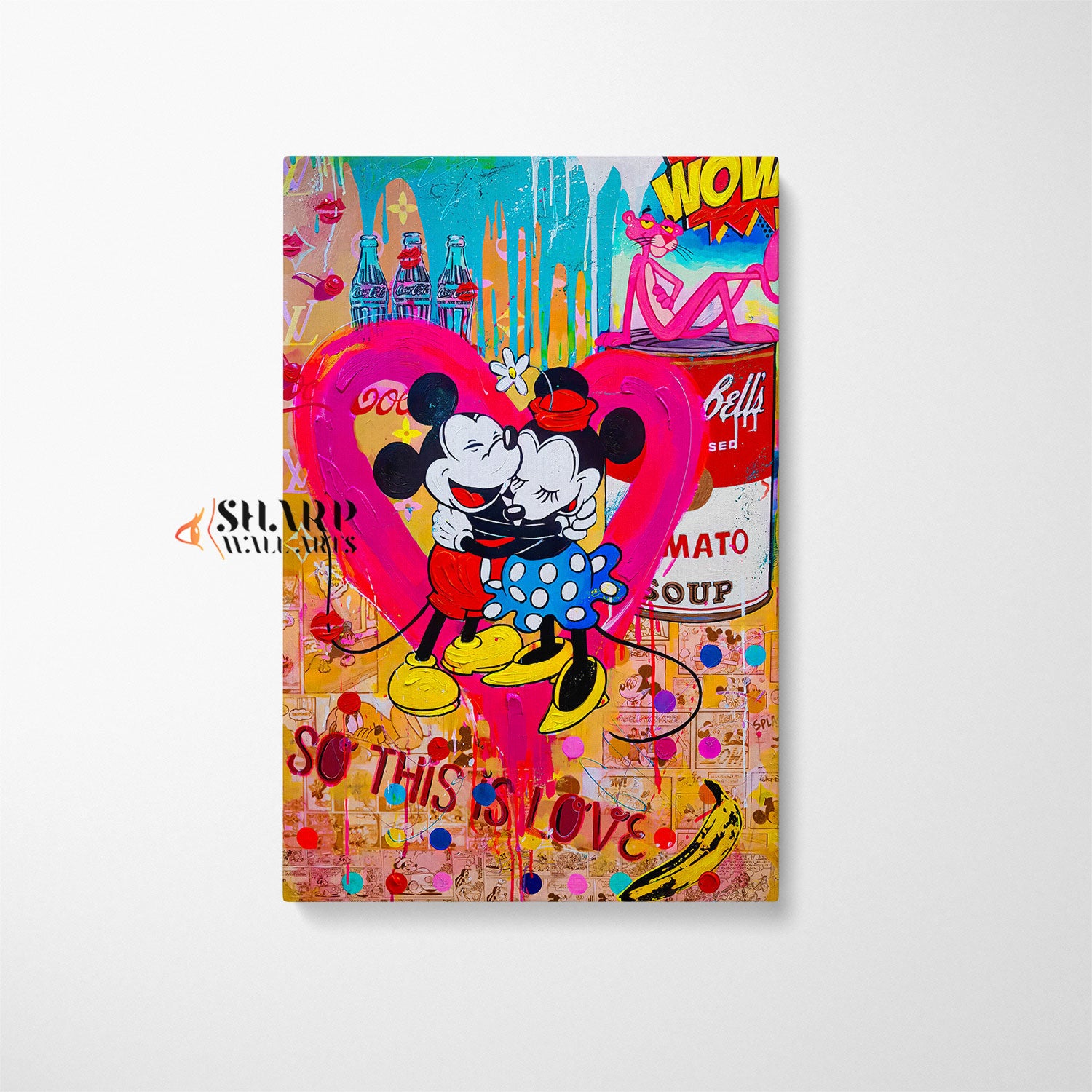 Mouse Love Canvas Wall Art
