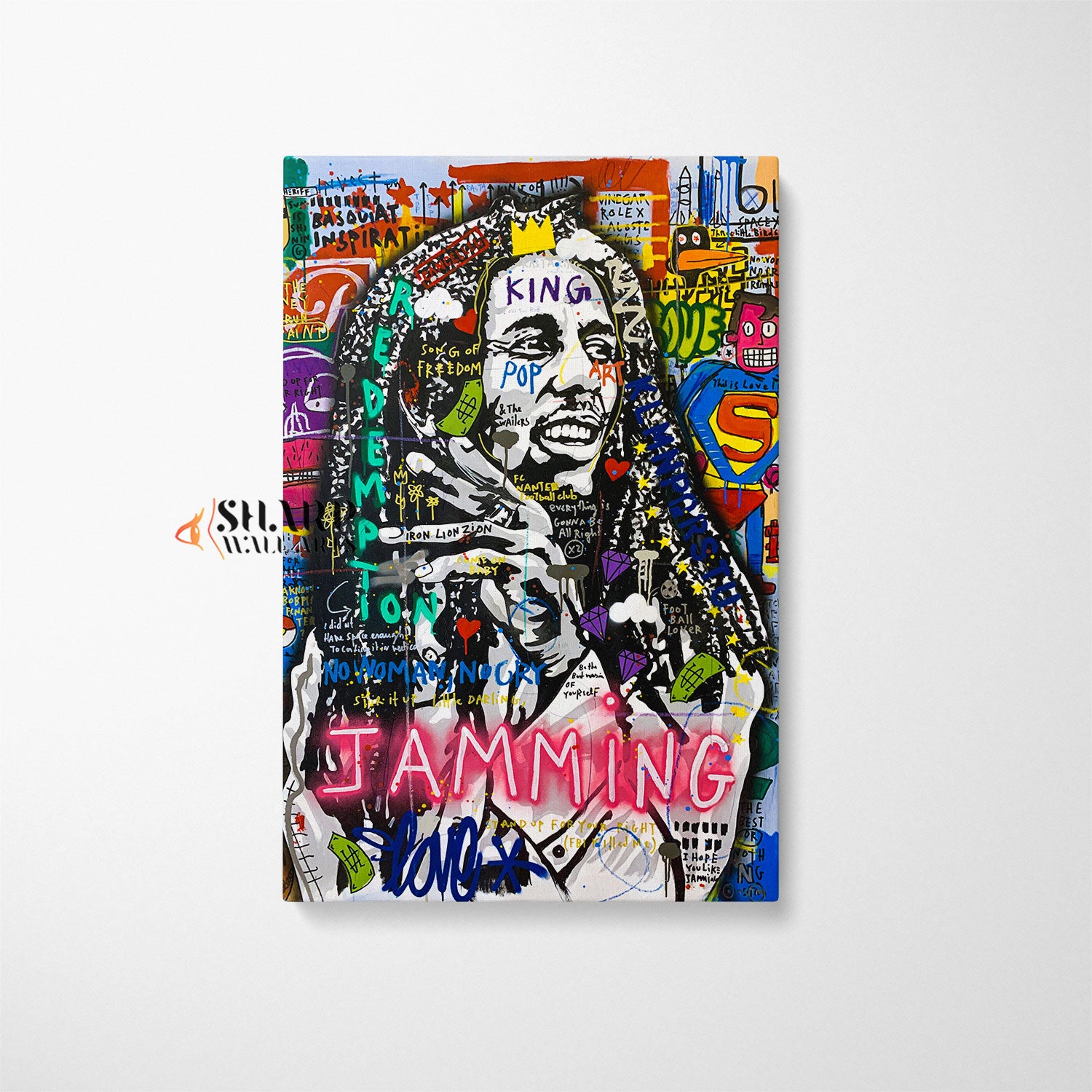 Bob Marley Reggae King Canvas Wall Art