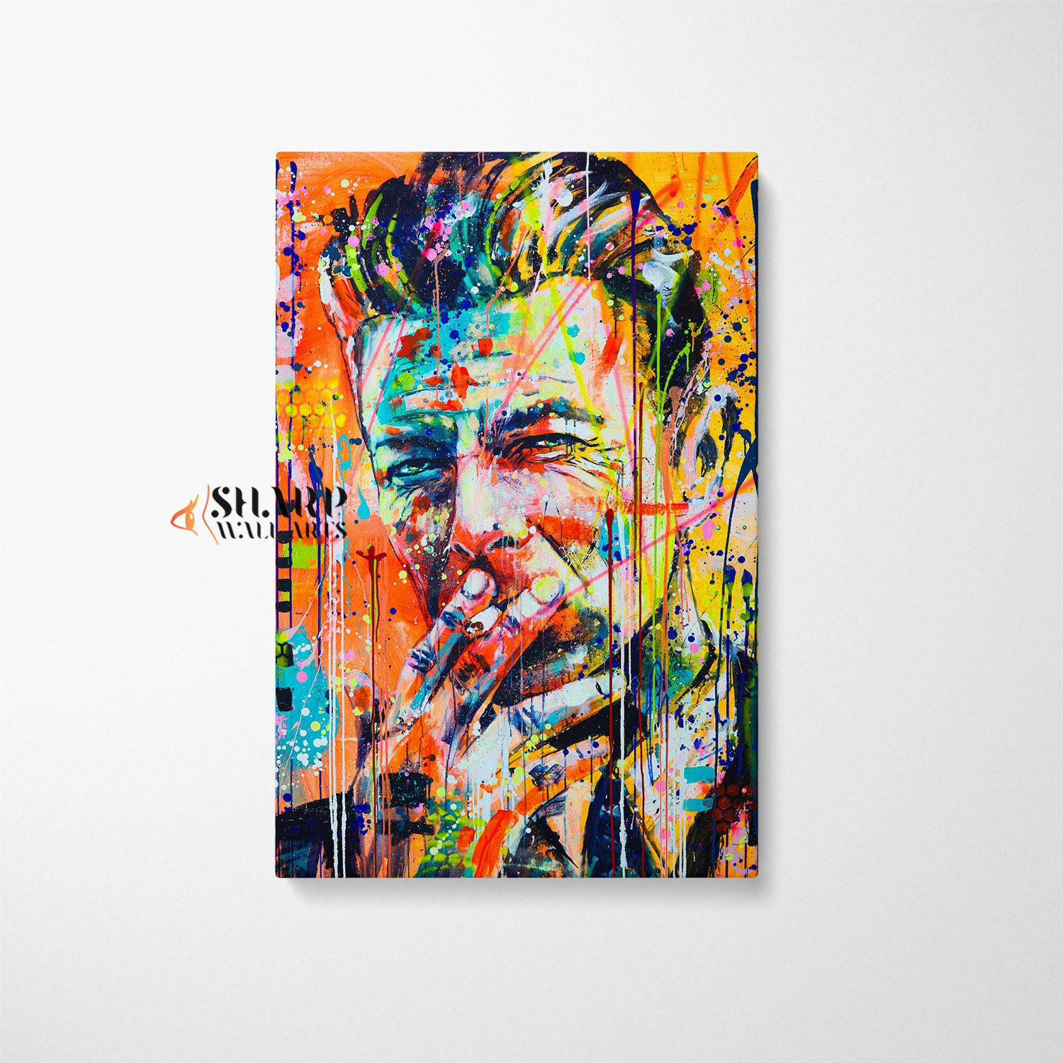 David Bowie Smoking Canvas Wall Art