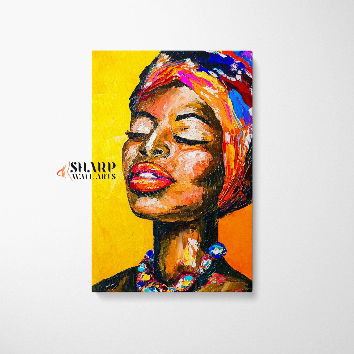 African Woman Portrait Canvas Wall Art