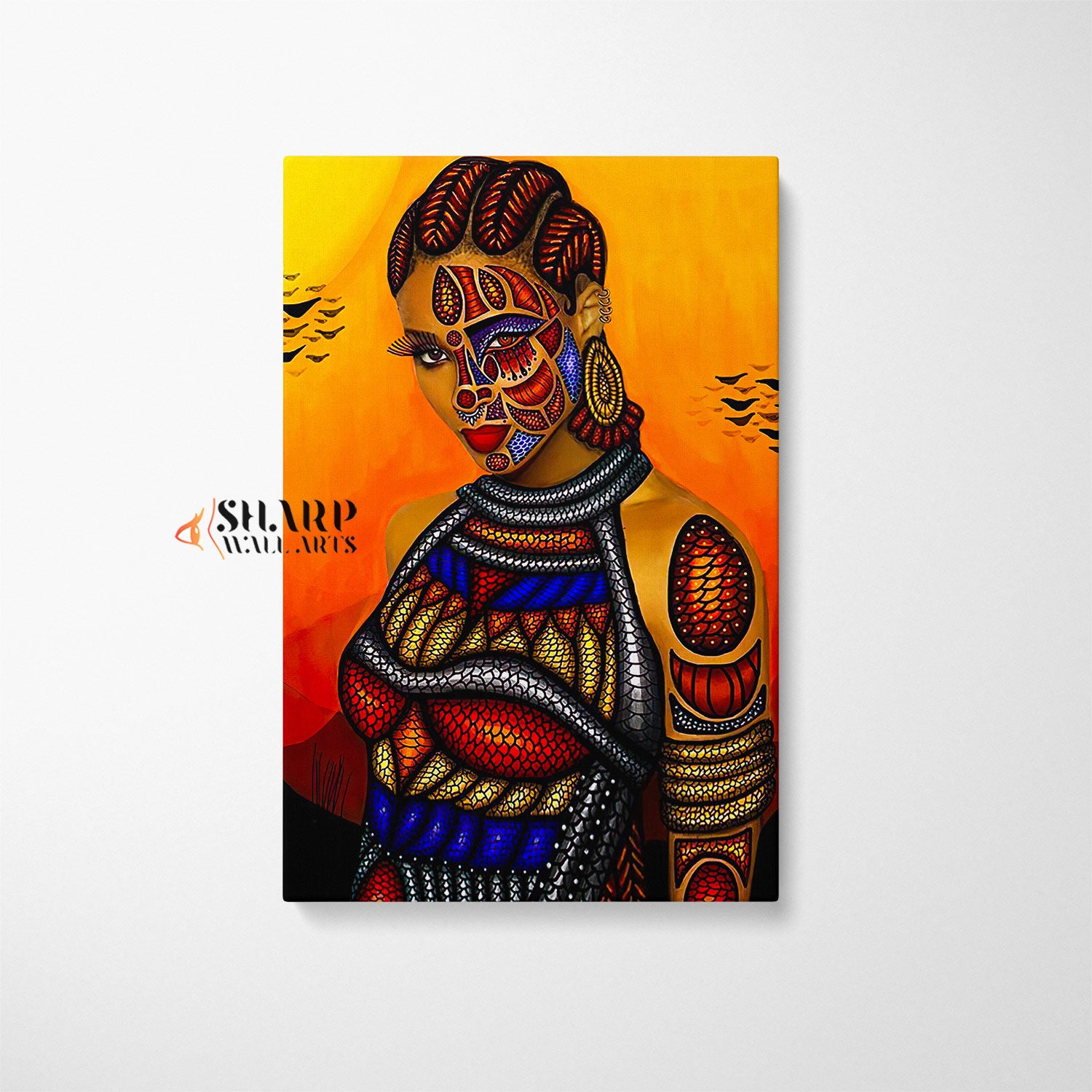 African Tribal Woman Canvas Wall Art