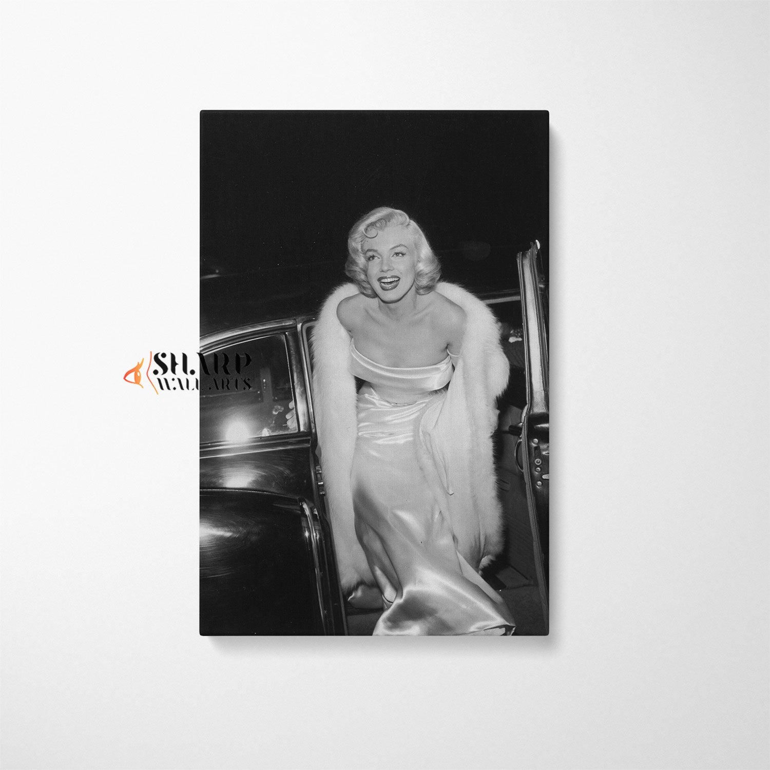 Marilyn Monroe Stepping Out Of Limousine Wall Art Canvas