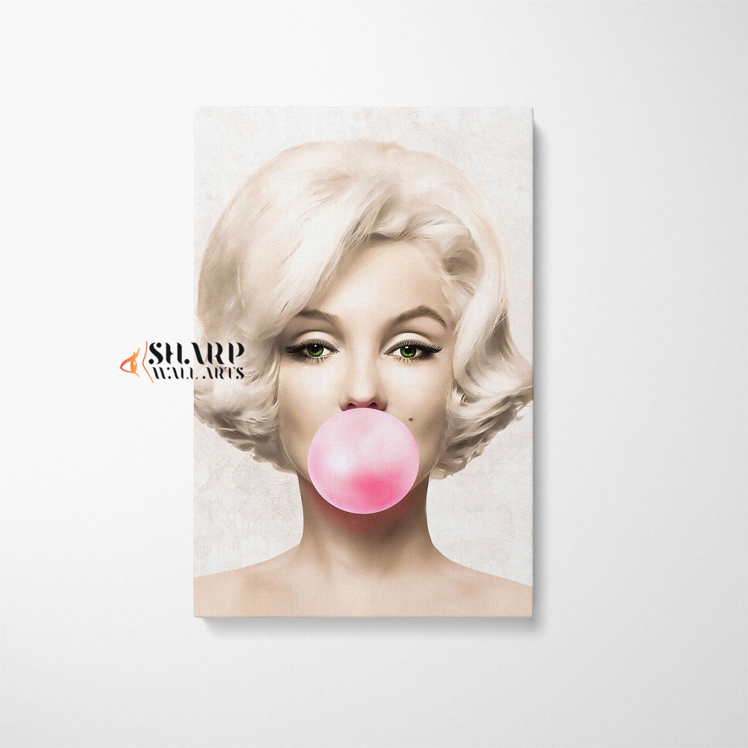Marilyn Monroe With Bubble Gum Wall Art Canvas