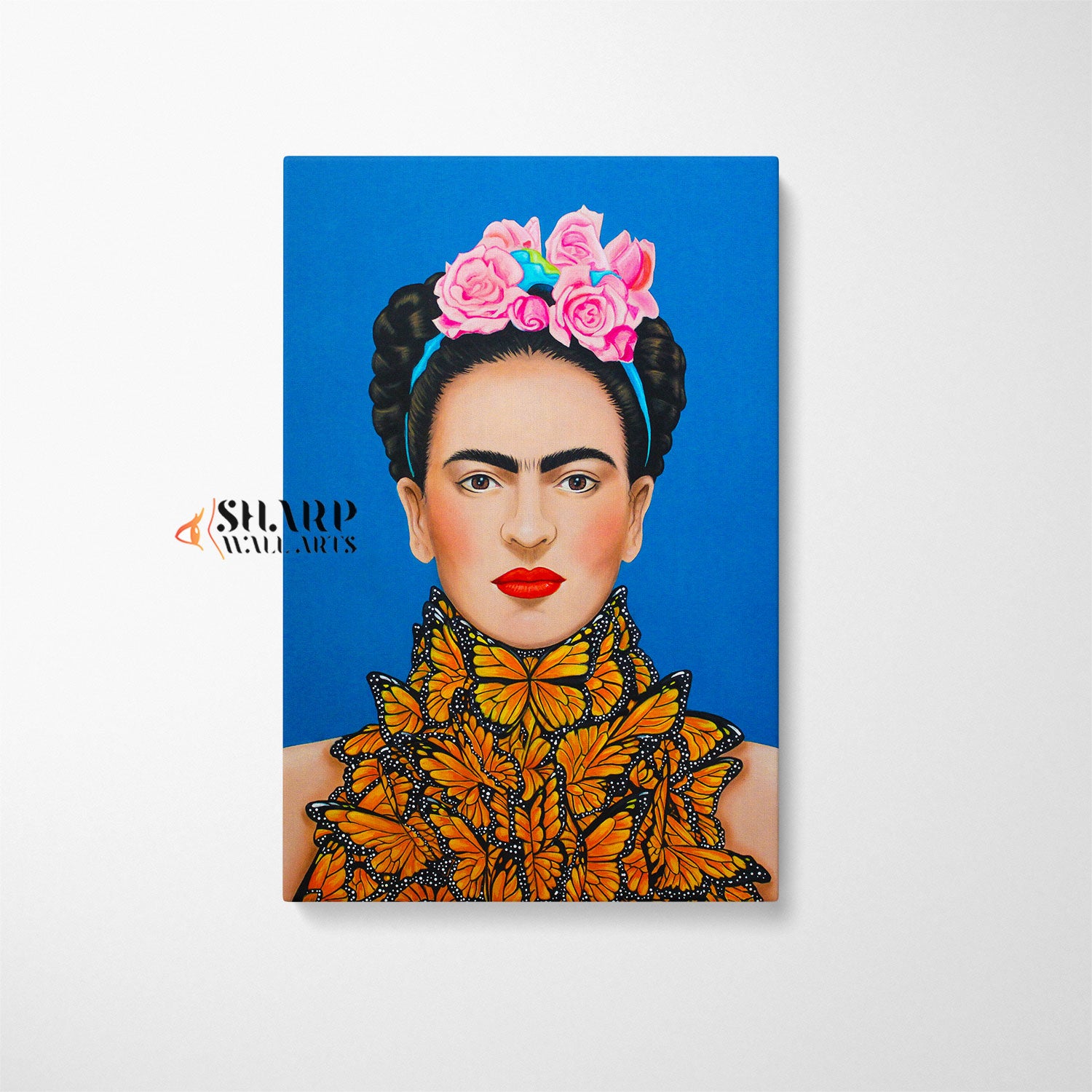 Frida Kahlo Butterfly Canvas Wall Art