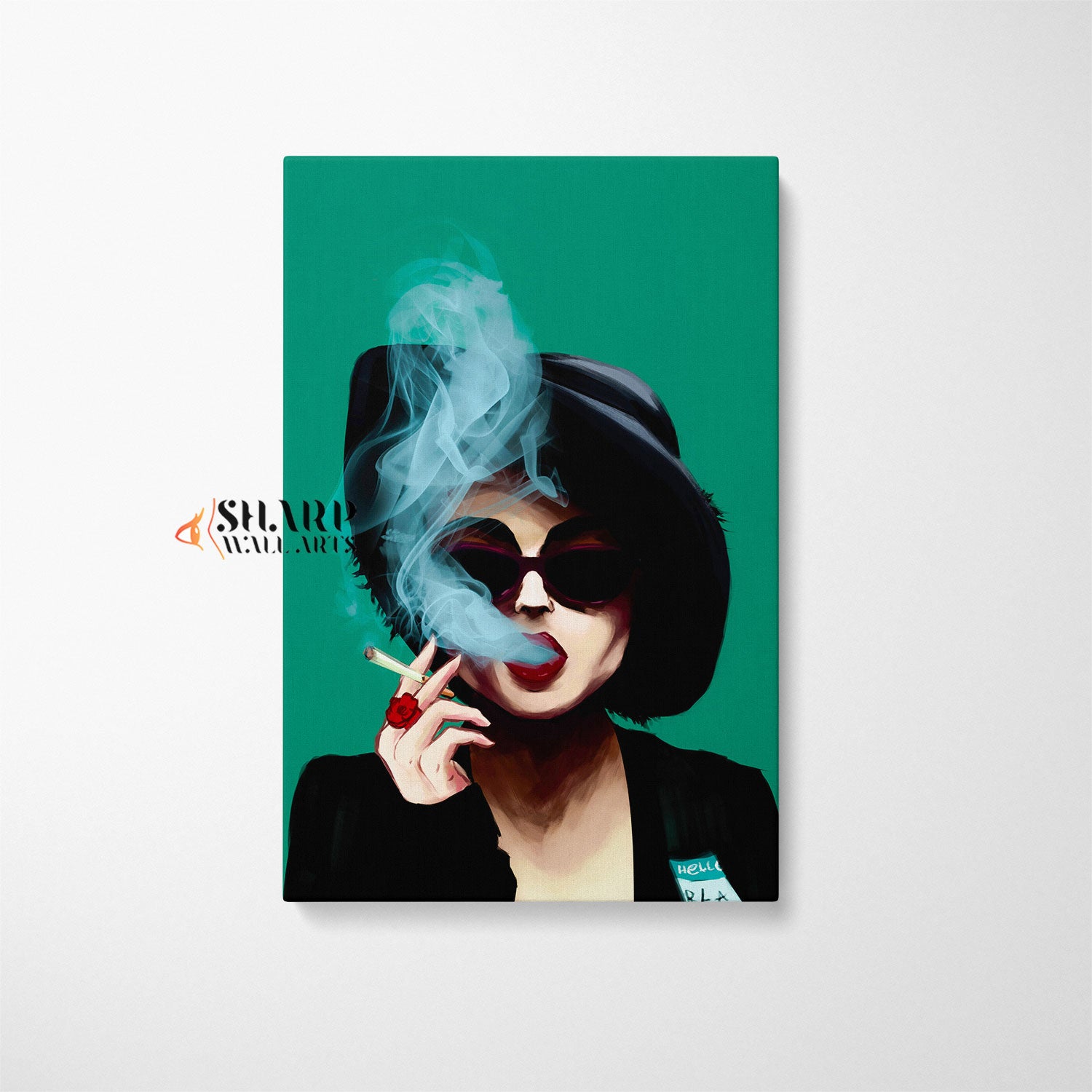 Marla Singer Smoking Wall Art Canvas