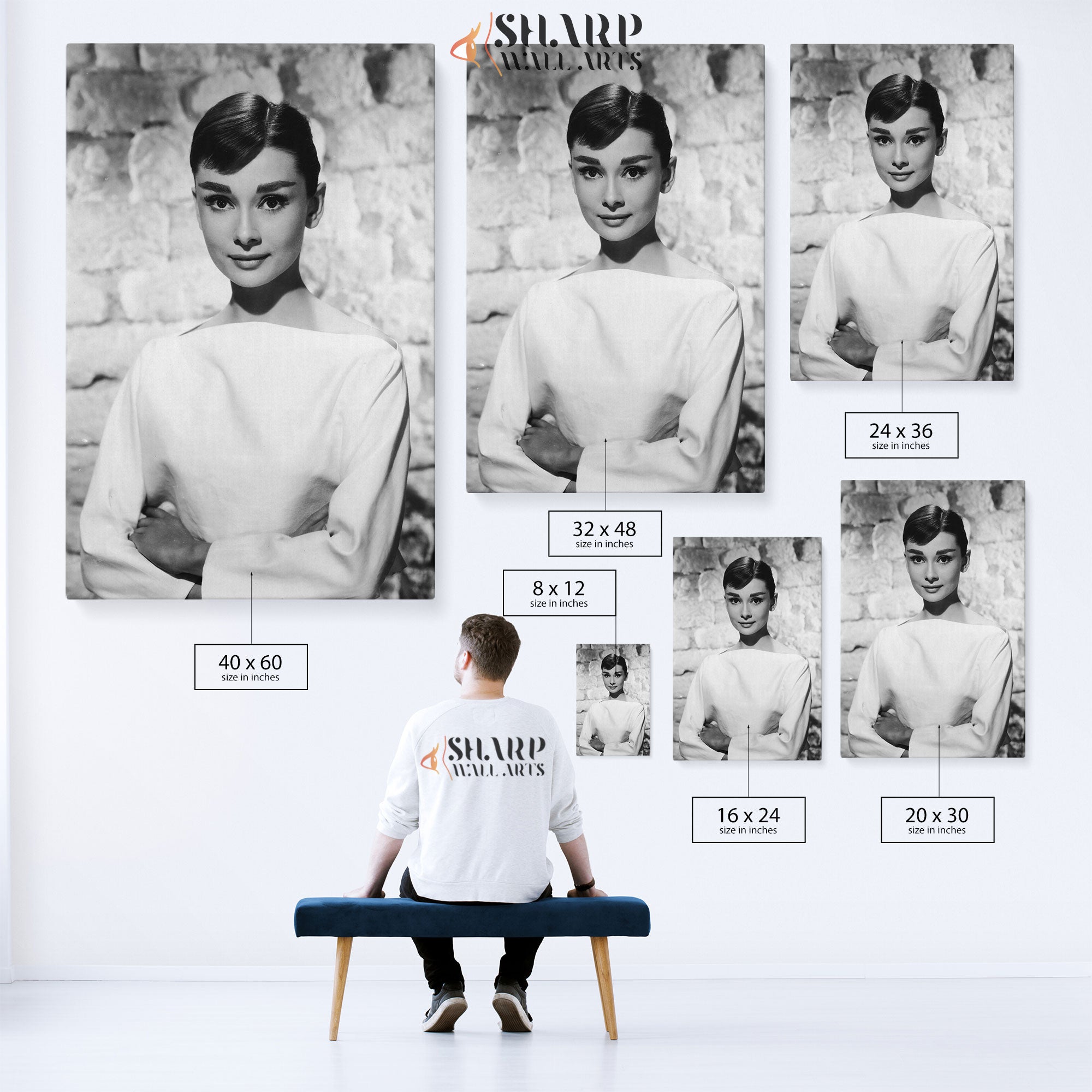 Audrey Hepburn Vintage Canvas Wall Art