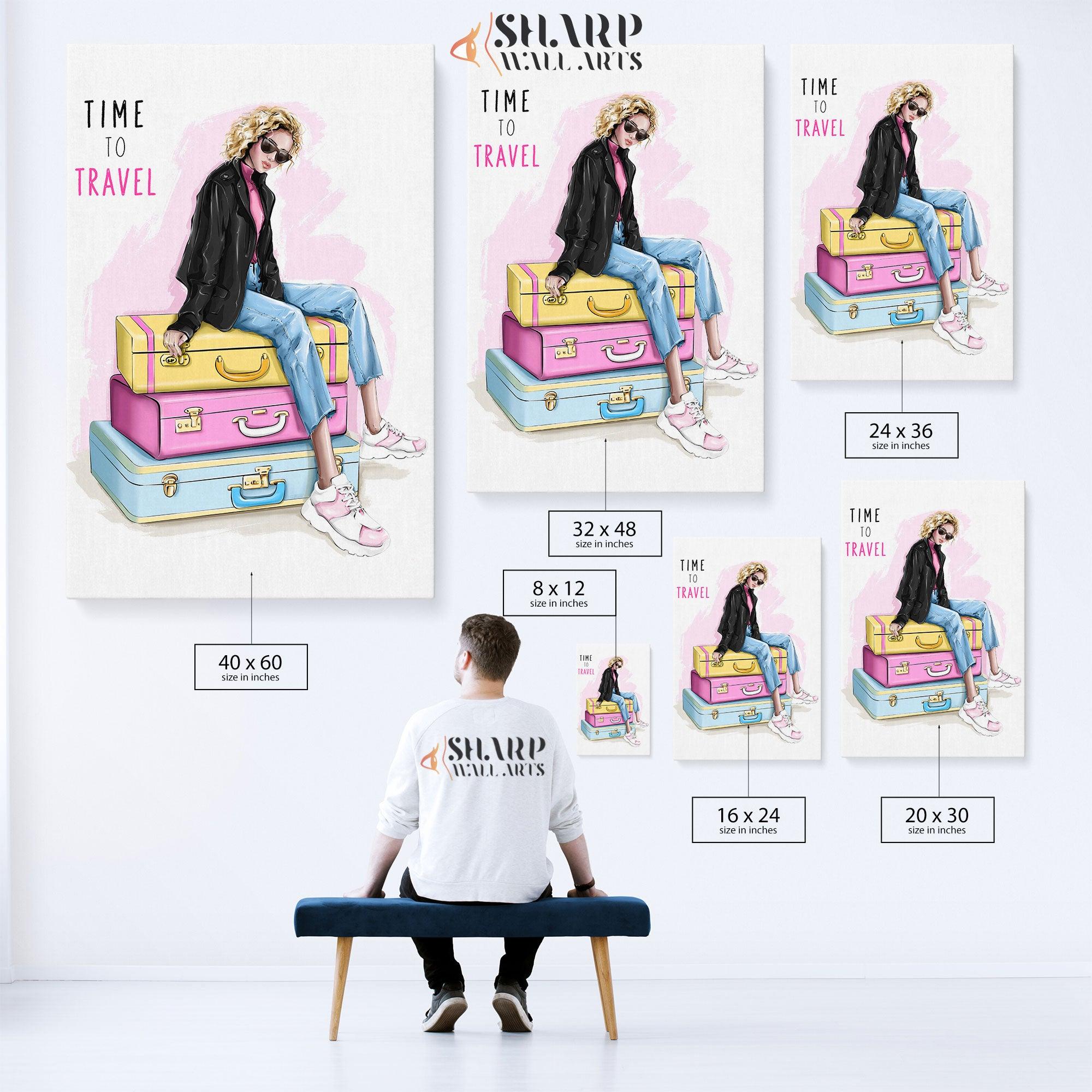 Fashion Wall Art Time To Travel - SharpWallArts