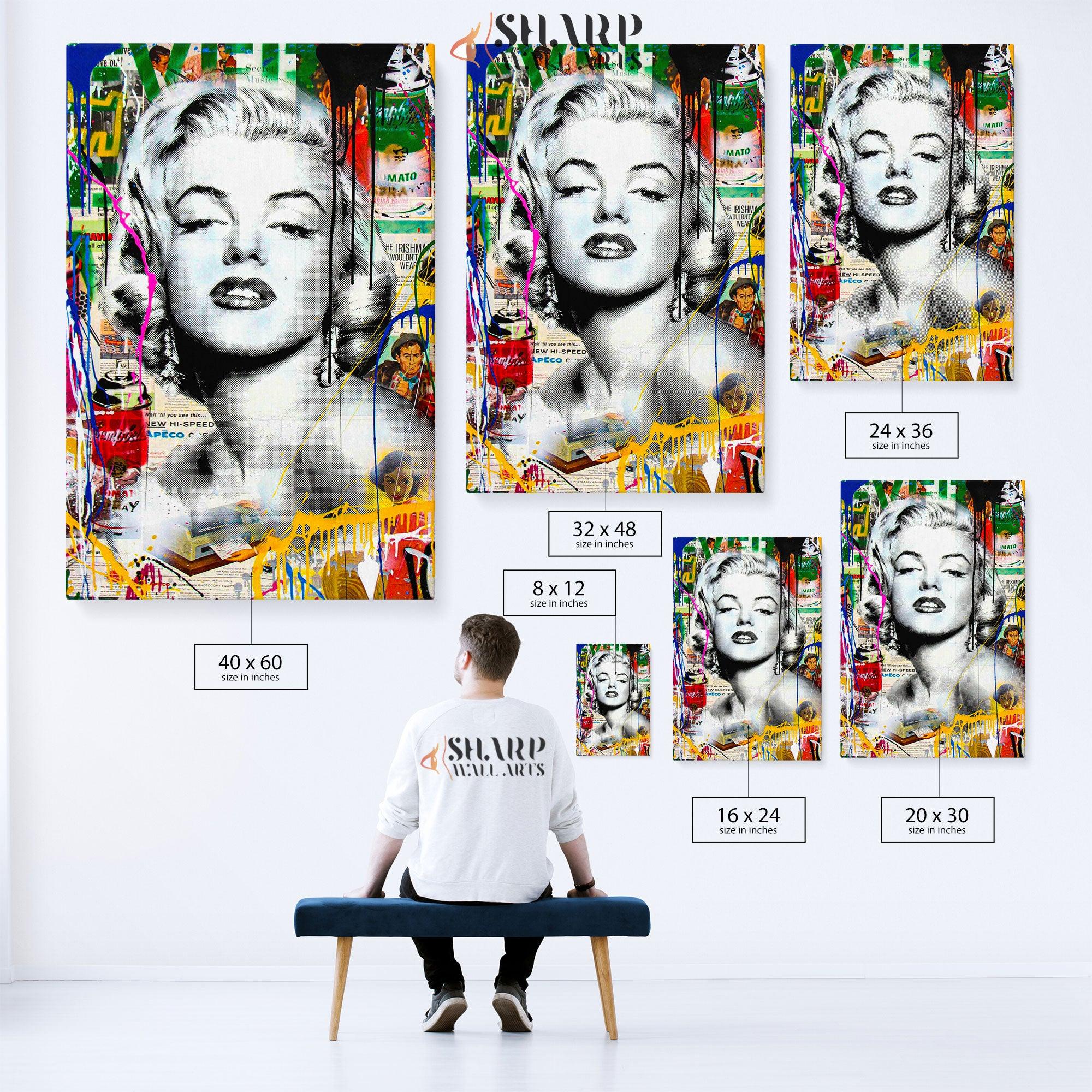 Banksy Marilyn Monroe Canvas Wall Art - SharpWallArts
