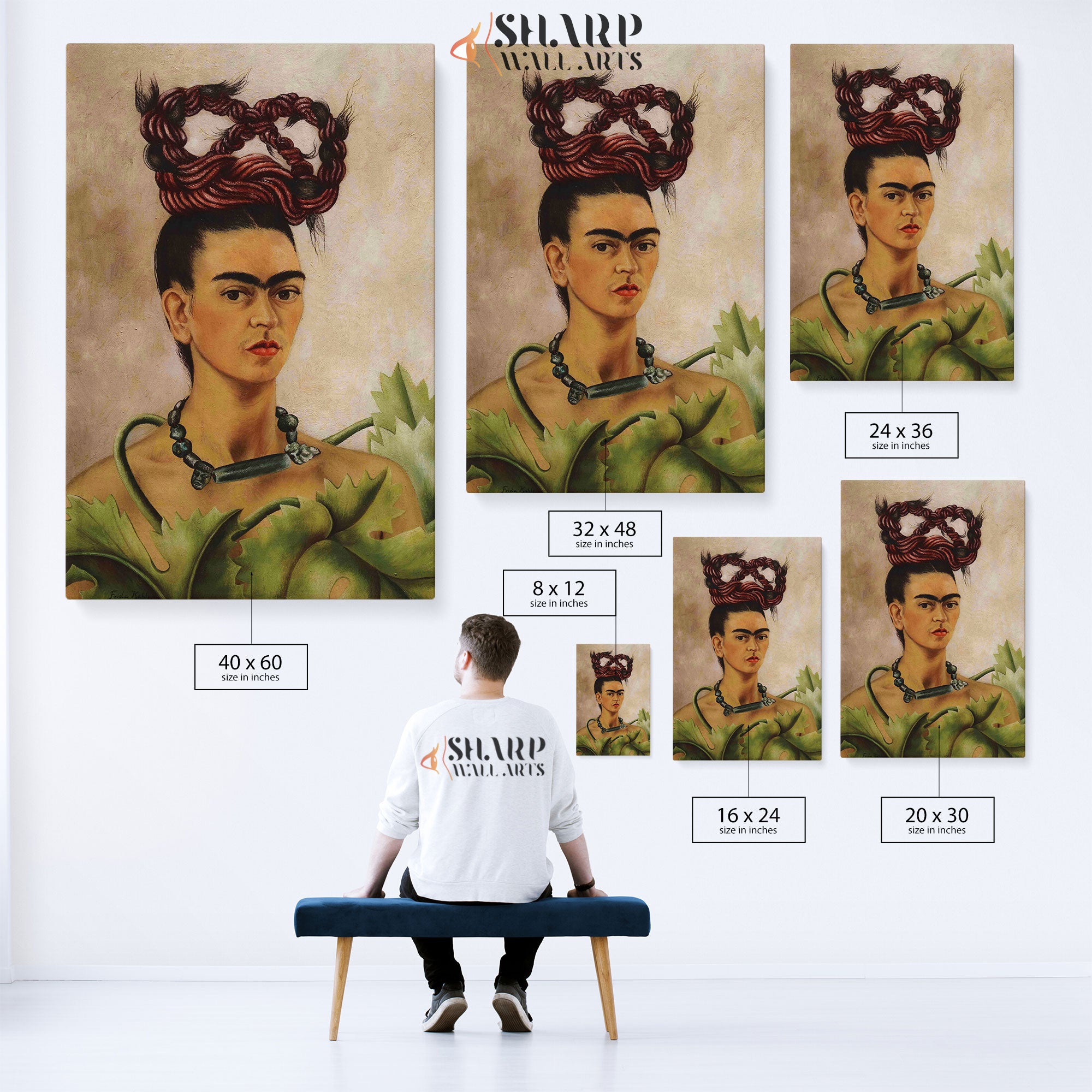 Frida Kahlo Self Portrait With A Scythe Canvas Wall Art