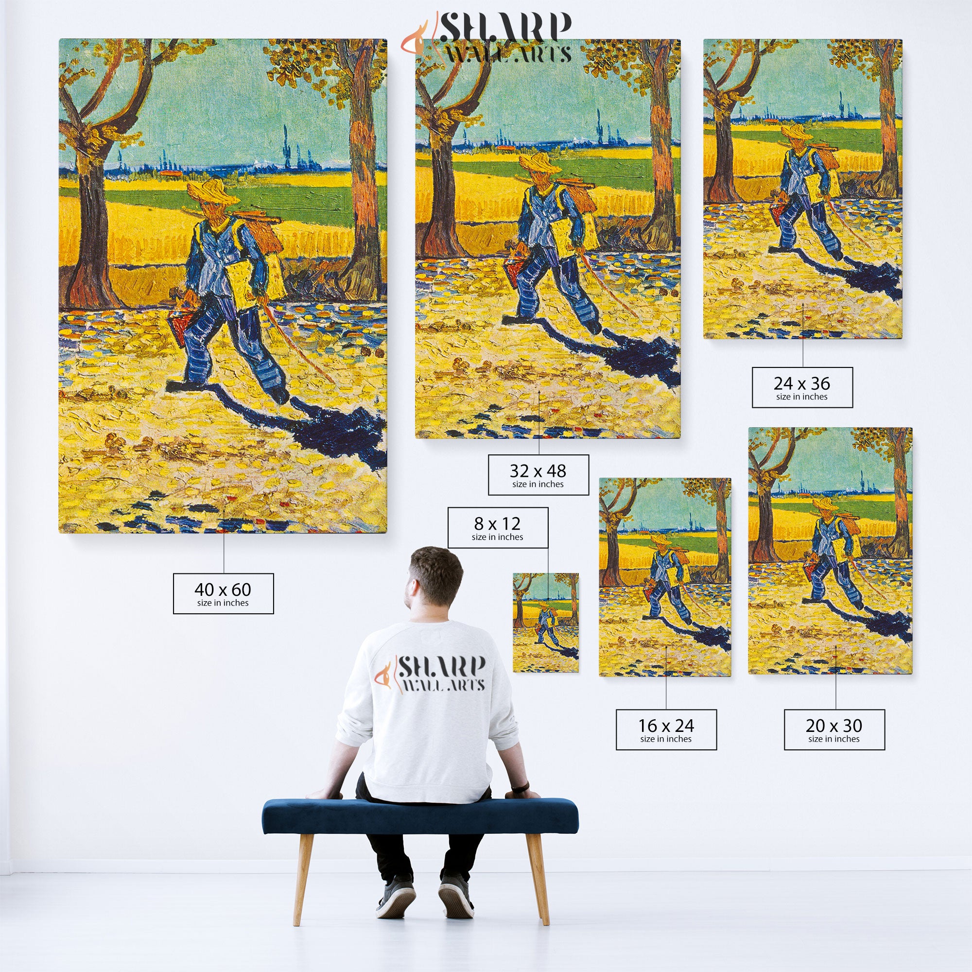 Vincent van Gogh The Painter On His Way To Work Canvas Wall Art