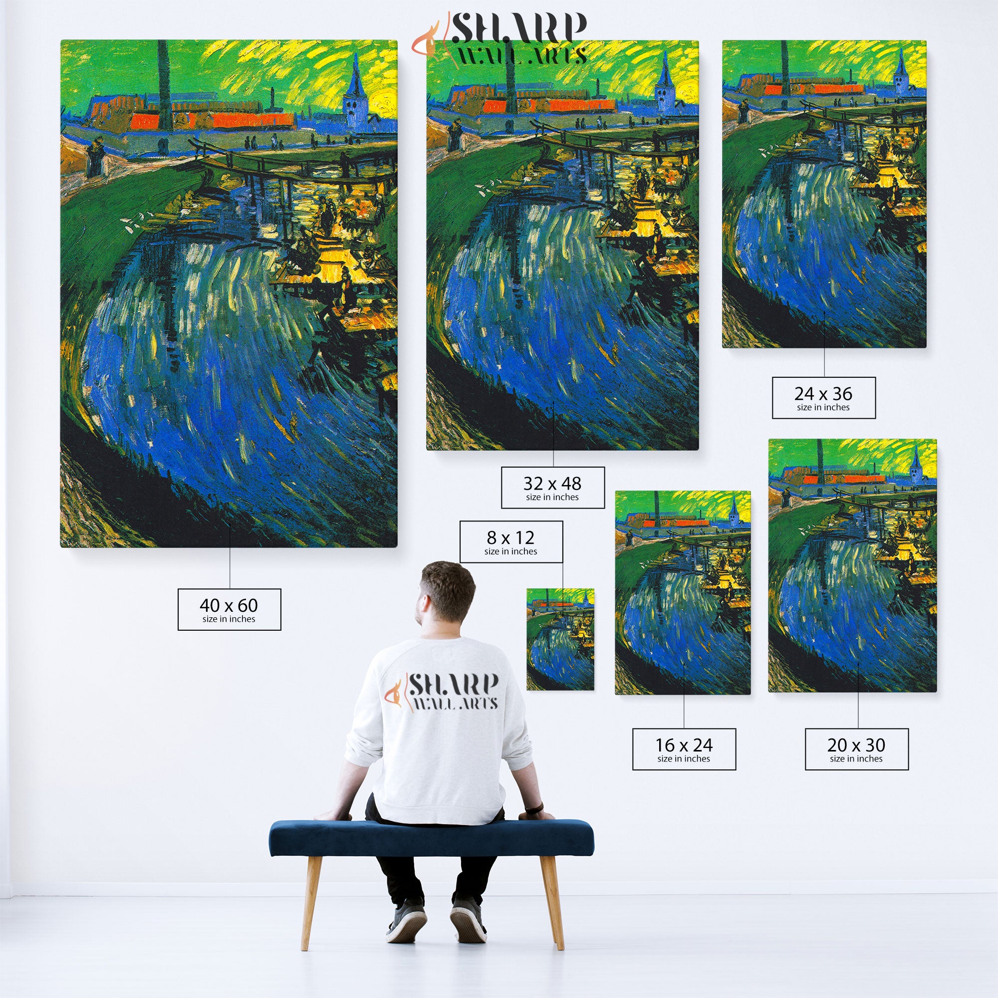 Vincent van Gogh Canal With Women Washing Canvas Wall Art
