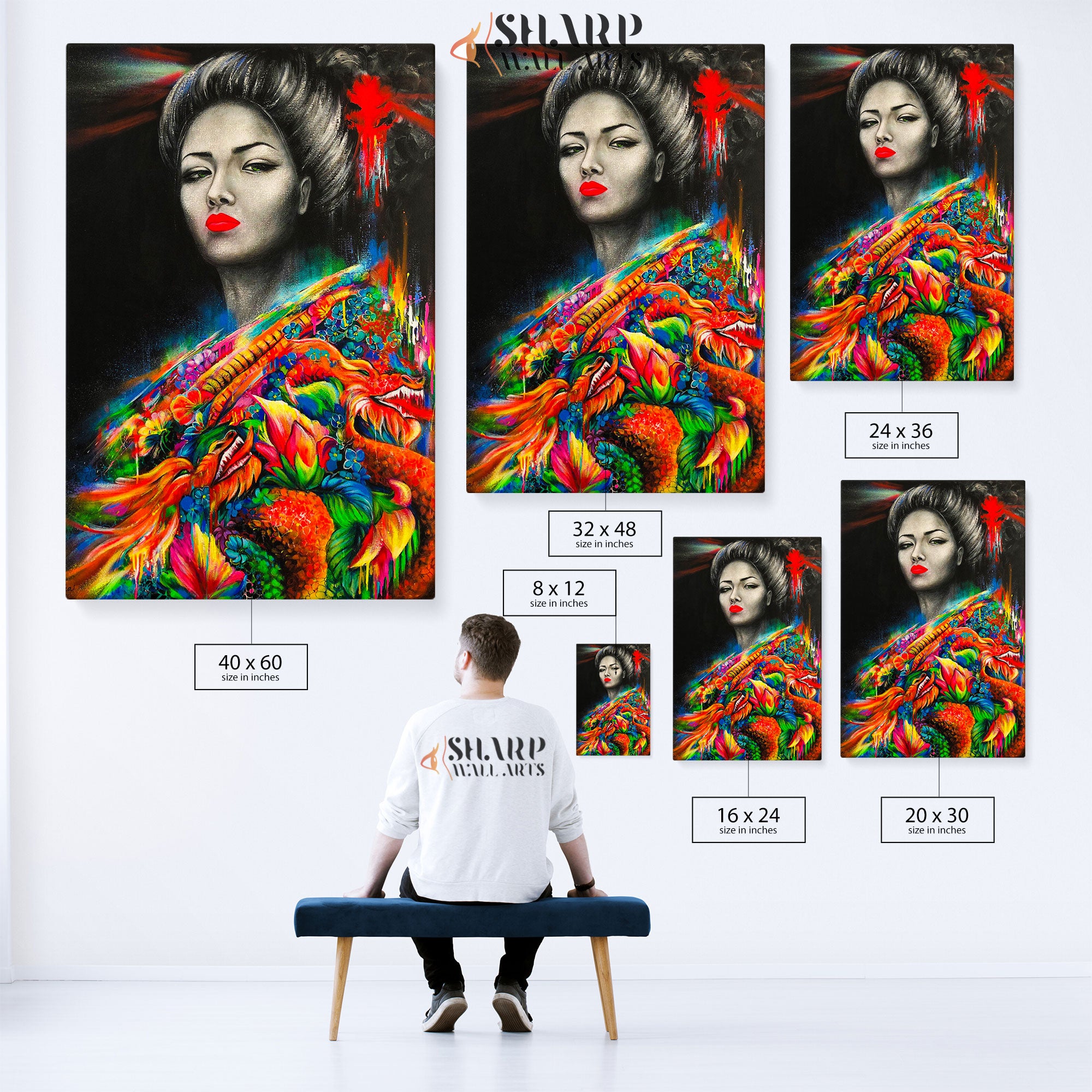 Chinese Woman Portrait Canvas Wall Art
