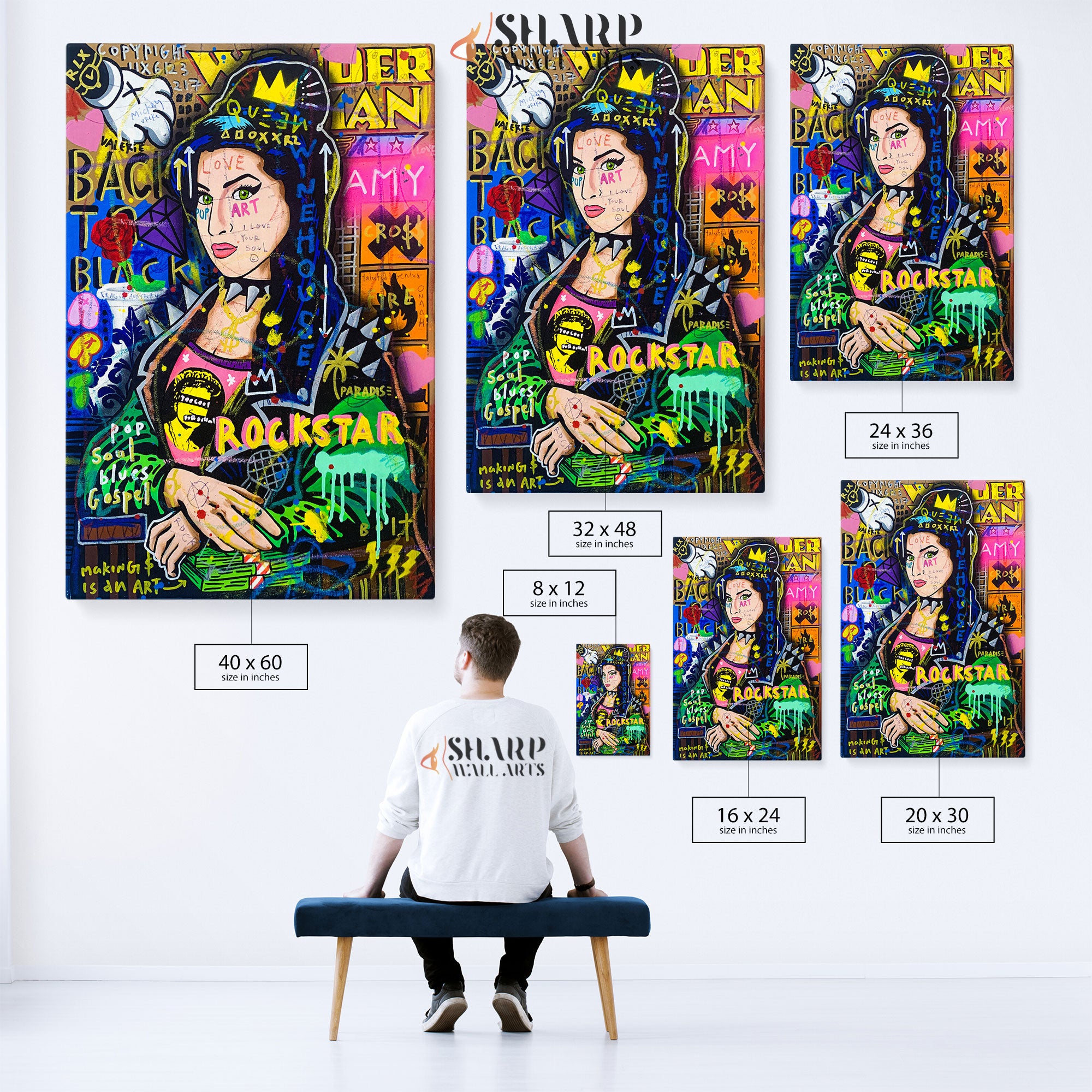 Amy Winehouse Pop Art Canvas