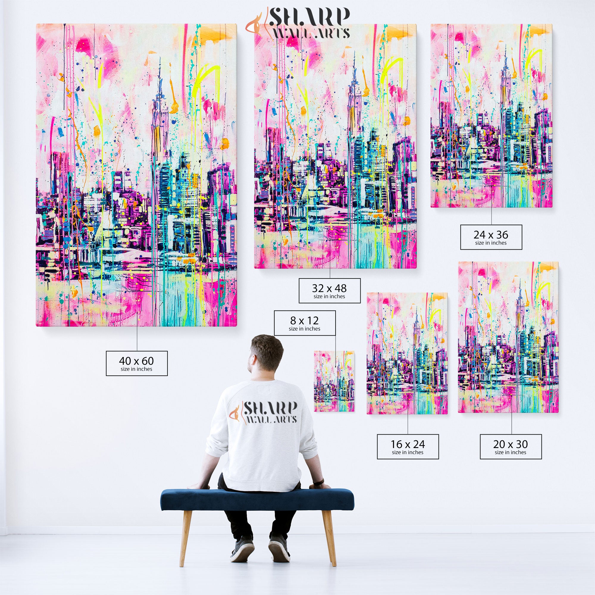 Manhattan Abstract Canvas Wall Art