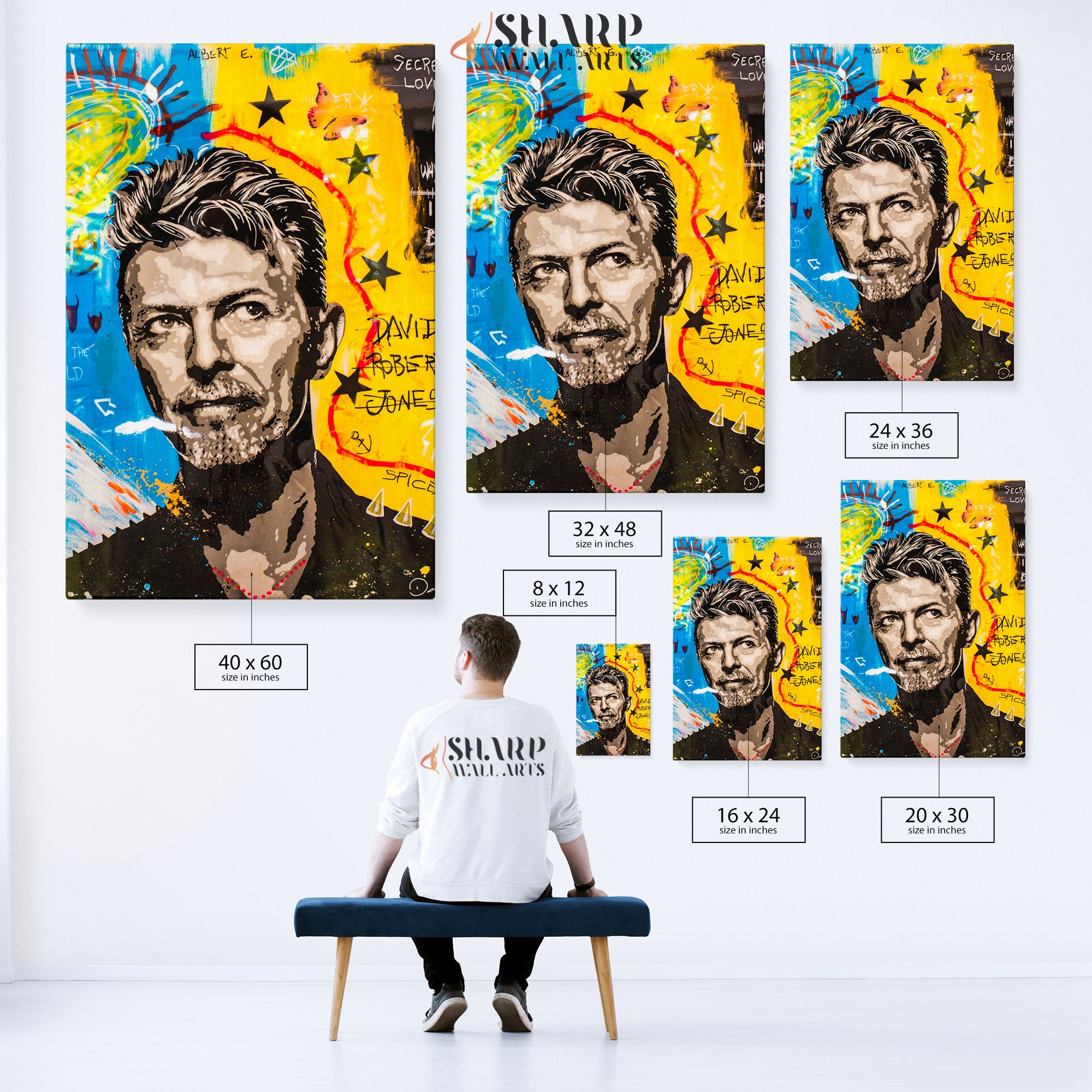David Bowie Rockstar Pop Canvas Wall Art
