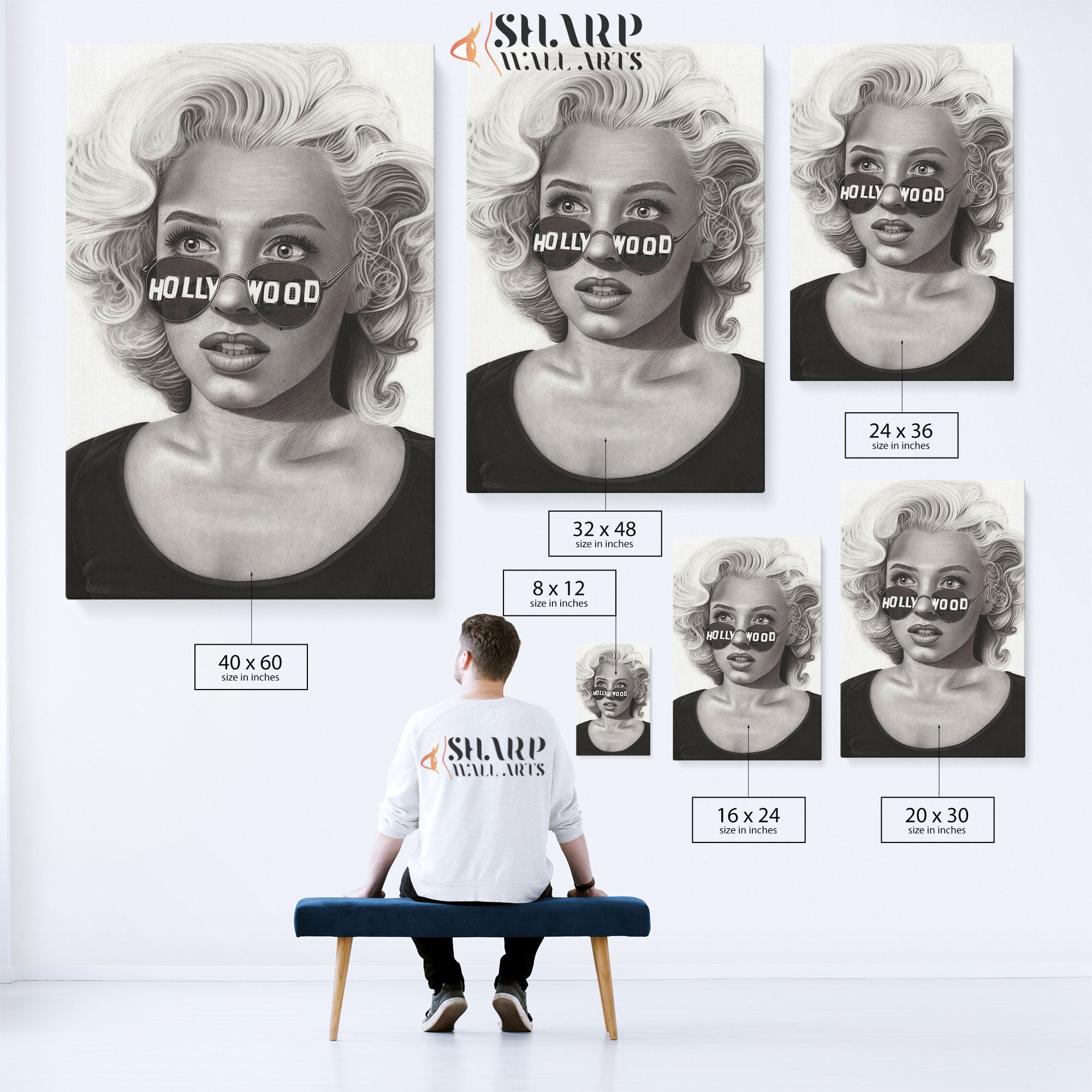 Marilyn Monroe Hollywood Star Wall Art Canvas